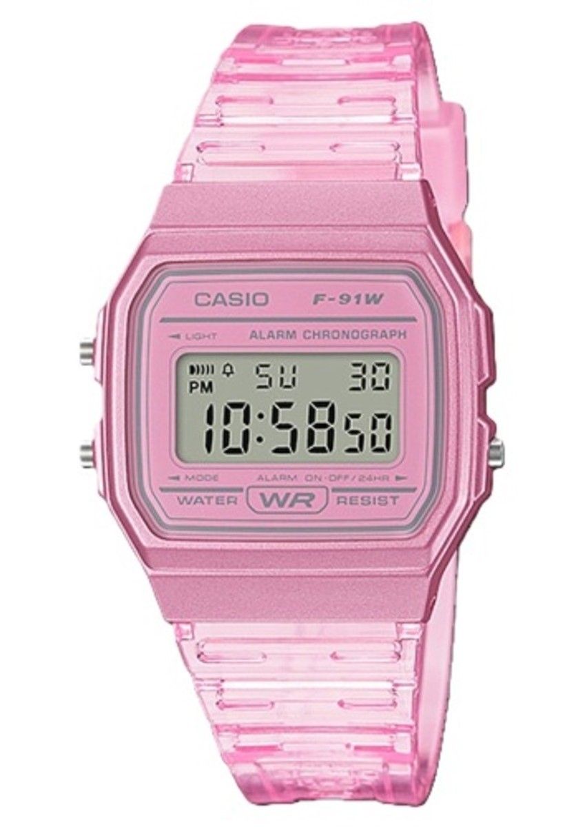 Casio Youth Pink Resin Digital F - 91WS - 4 F91WS - 4 Unisex Watch - Prestige Stones