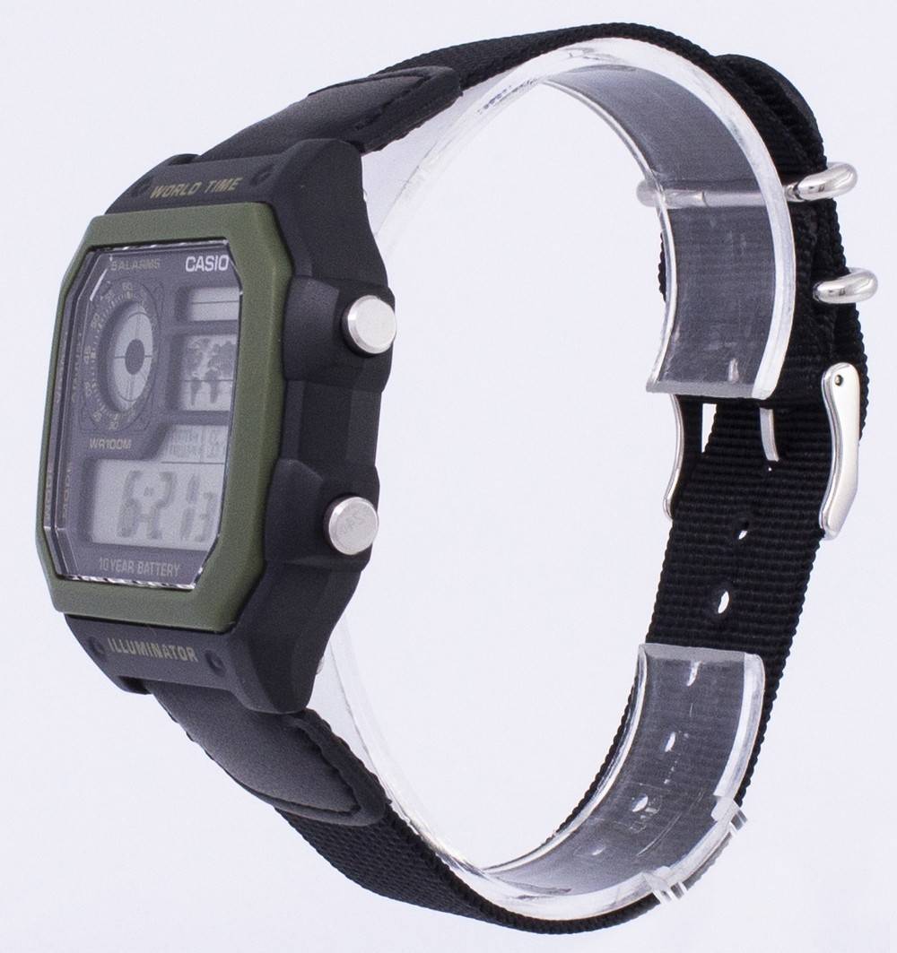 Casio Youth Series Digital World Time AE - 1200WHB - 1BVDF AE - 1200WHB - 1BV Men's Watch - Prestige Stones