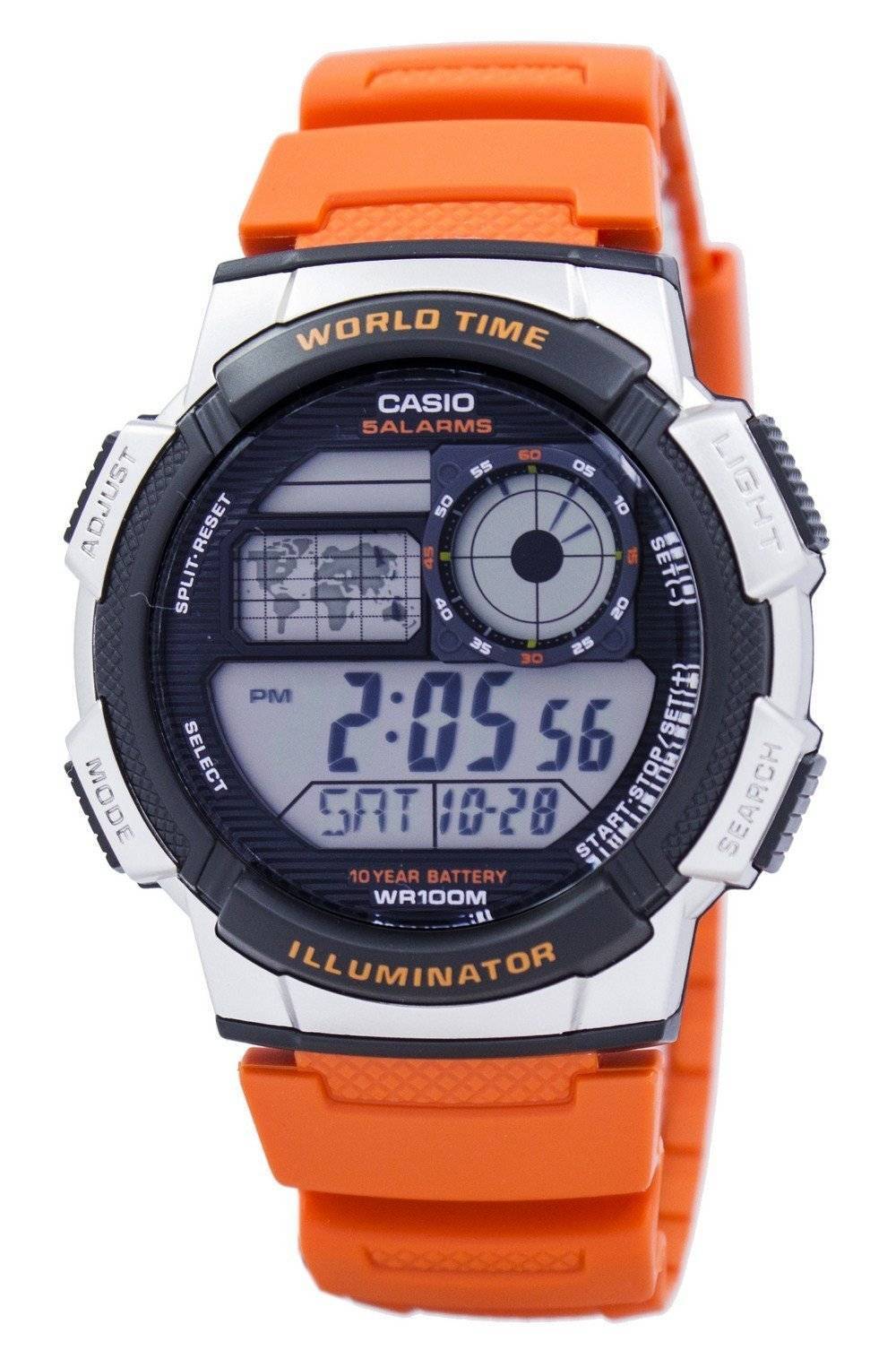 Casio Youth Series Illuminator World Time Alarm AE - 1000W - 4BV AE1000W - 4BV Men's Watch - Prestige Stones