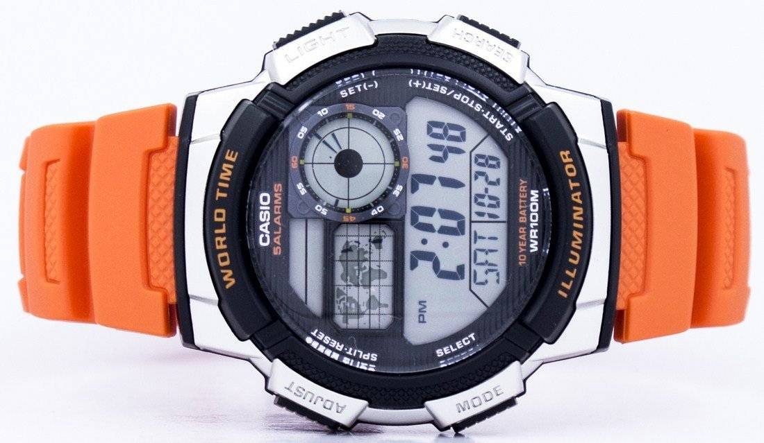 Casio Youth Series Illuminator World Time Alarm AE - 1000W - 4BV AE1000W - 4BV Men's Watch - Prestige Stones