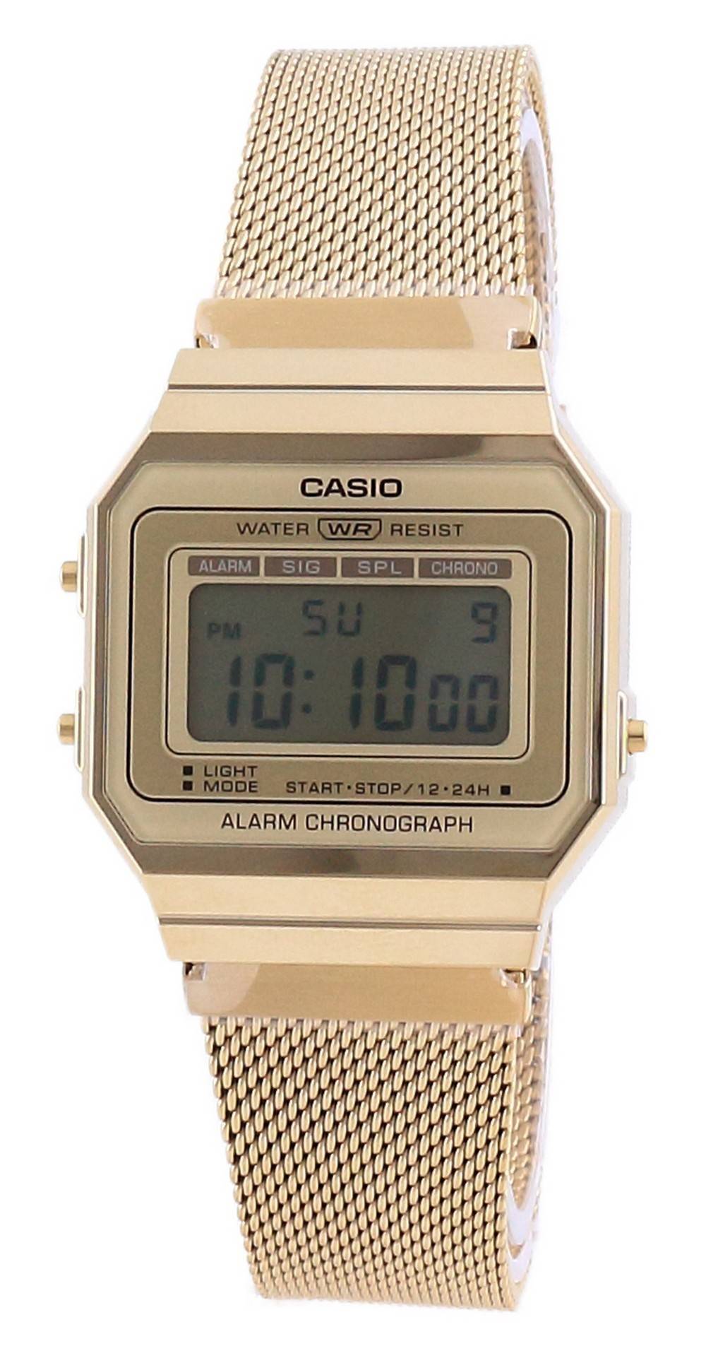Casio Youth Vintage Gold Tone Stainless Steel Digital A700WMG - 9A Unisex Watch - Prestige Stones