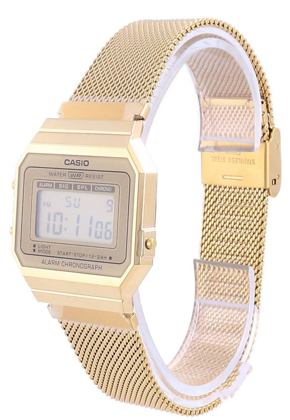Casio Youth Vintage Gold Tone Stainless Steel Digital A700WMG - 9A Unisex Watch - Prestige Stones