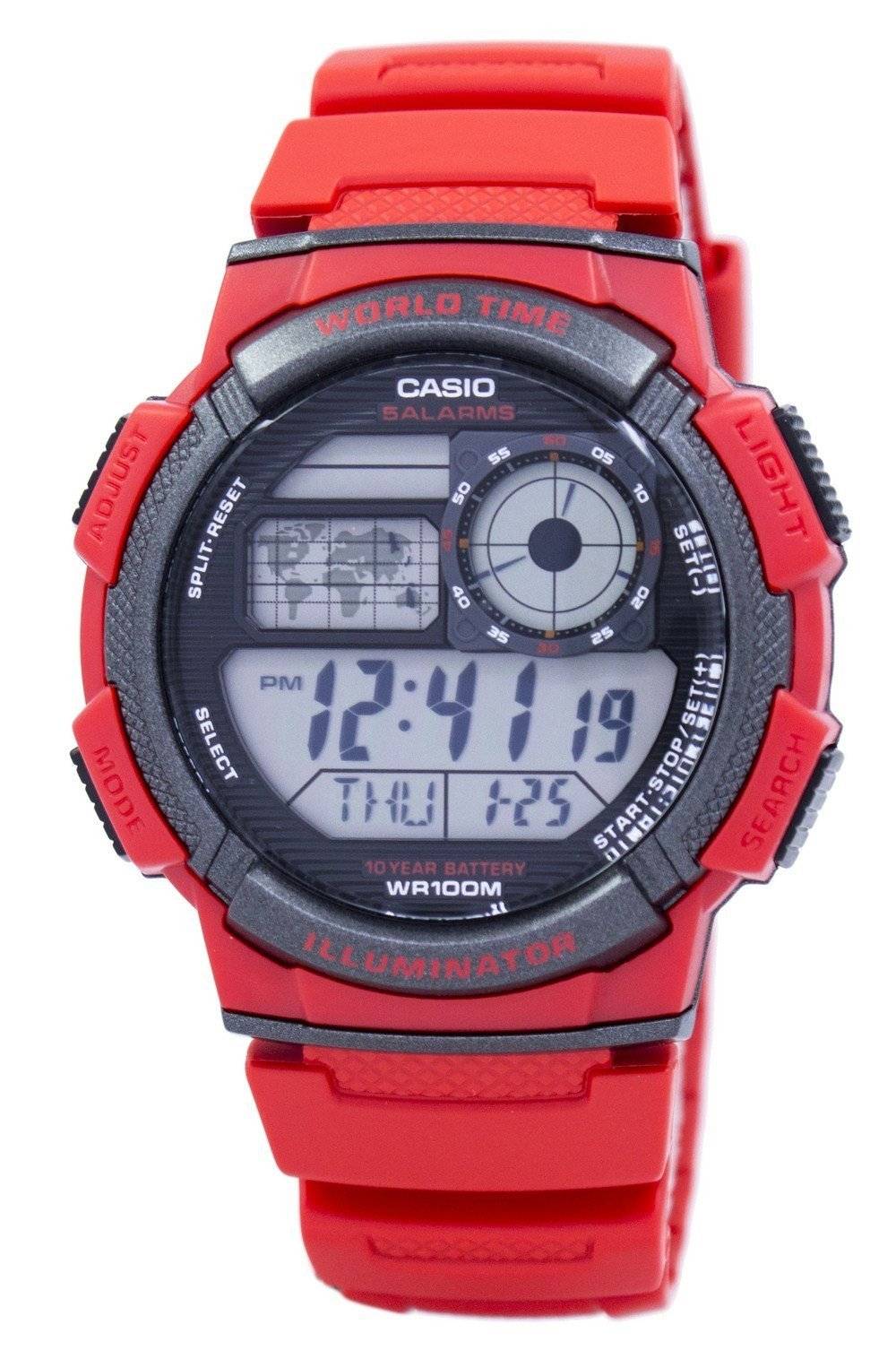 Casio Youth World Time Alarm World Map AE - 1000W - 4AV AE1000W - 4AV Men's Watch - Prestige Stones