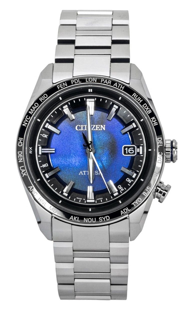 Citizen Attesa Limited Edition Super Titanium Blue Dial Eco - Drive CB0288 - 65L 100M Men's Watch - Prestige Stones