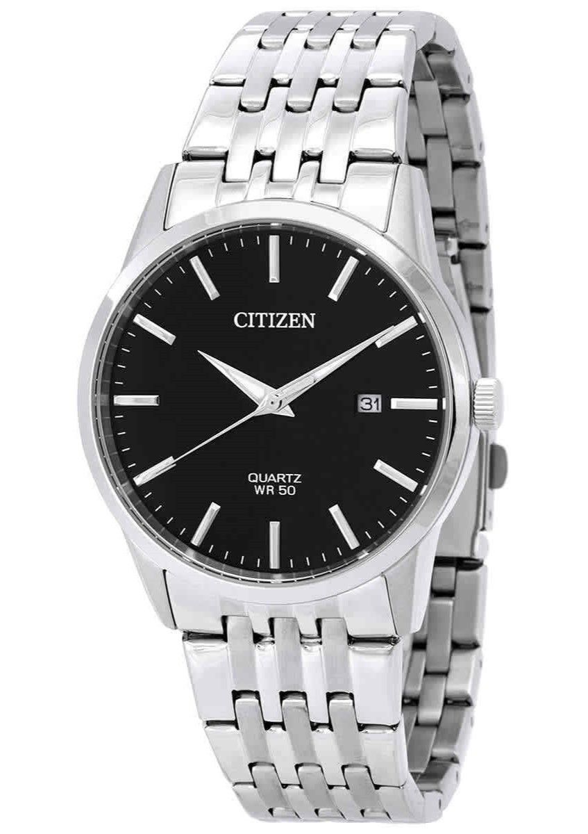 Citizen Black Dial Stainless Steel Quartz BI5000 - 87E Men's Watch - Prestige Stones