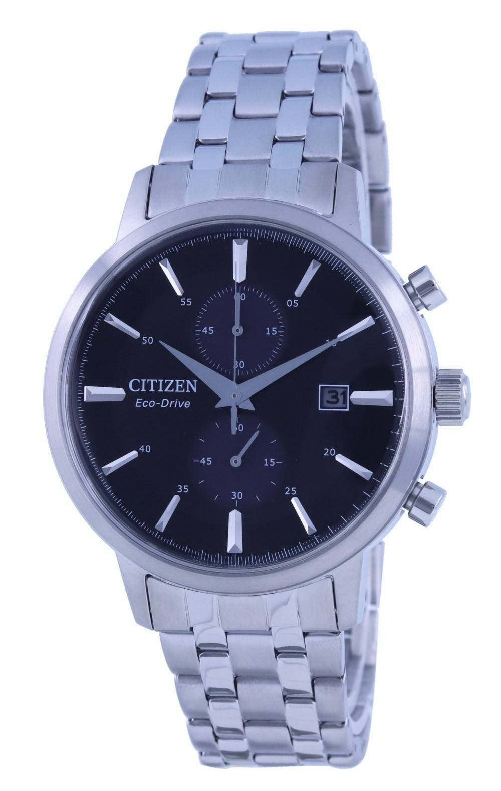Citizen Classic Chronograph Black Dial Stainless Steel Eco - Drive CA7060 - 88E Men's Watch - Prestige Stones