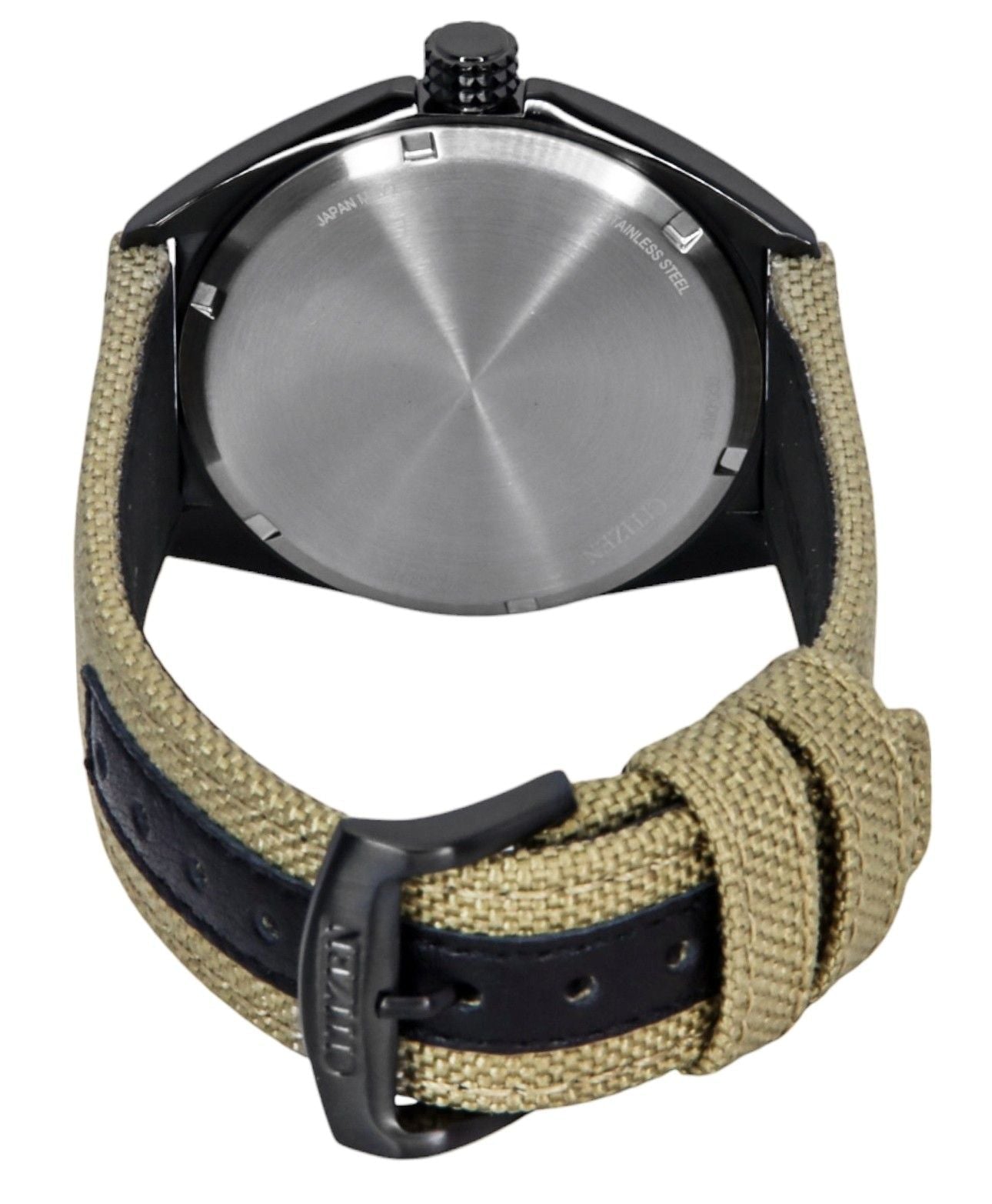 Citizen Eco - Drive Green Nylon Strap Black Dial AW1575 - 08E 100M Men's Watch - Prestige Stones