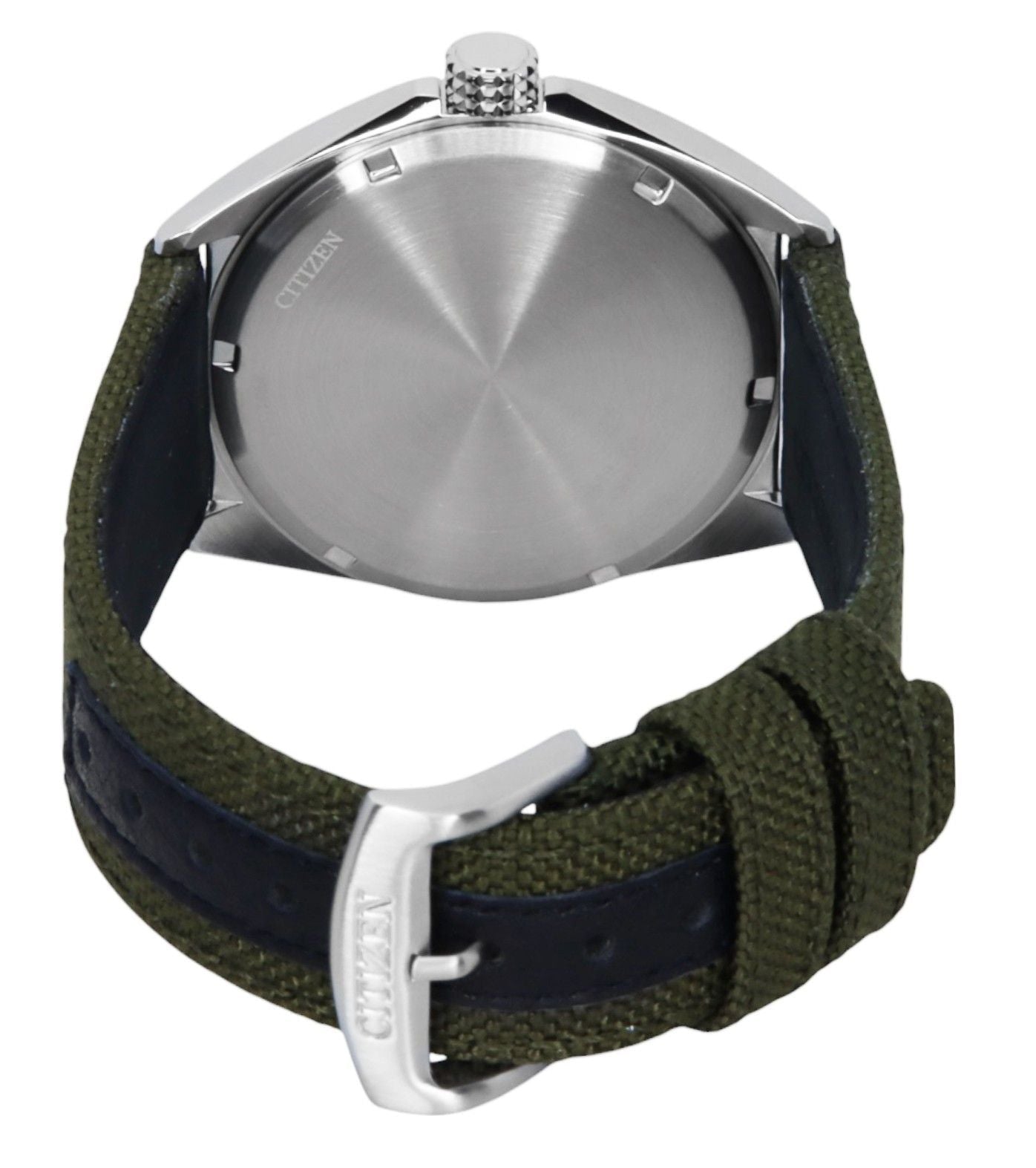 Citizen Eco - Drive Green Nylon Strap White Dial AW1571 - 09A 100M Men's Watch - Prestige Stones