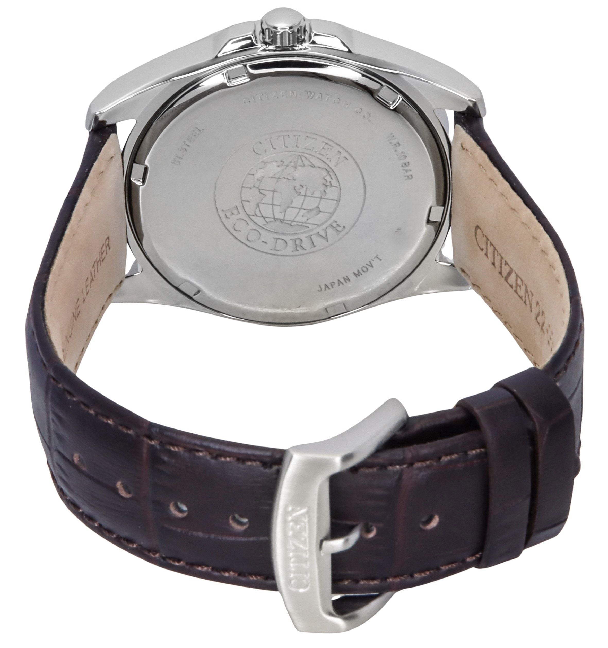 Citizen Eco - Drive Leather Strap Blue Dial BM7108 - 22L 100M Men's Watch - Prestige Stones