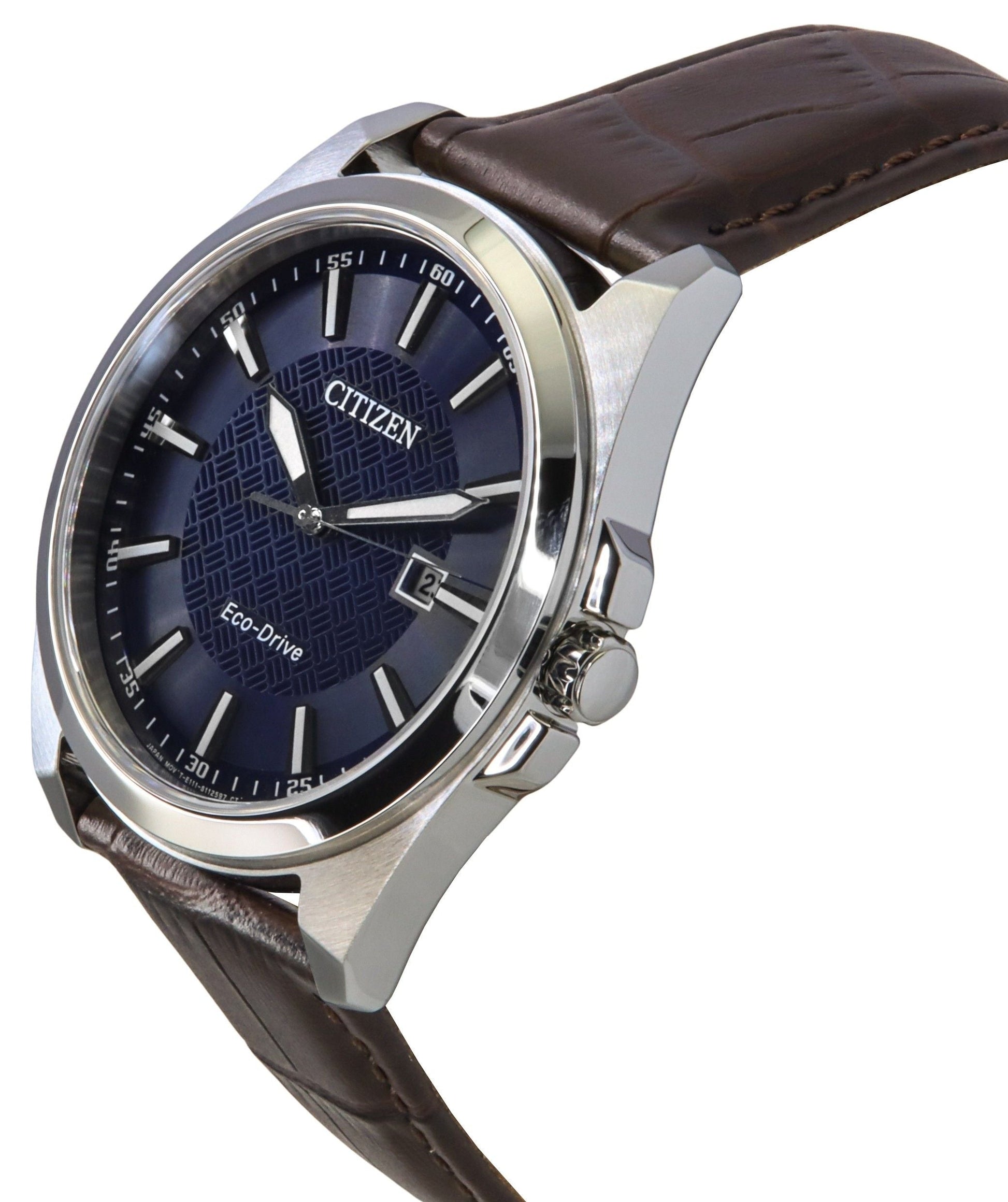 Citizen Eco - Drive Leather Strap Blue Dial BM7108 - 22L 100M Men's Watch - Prestige Stones