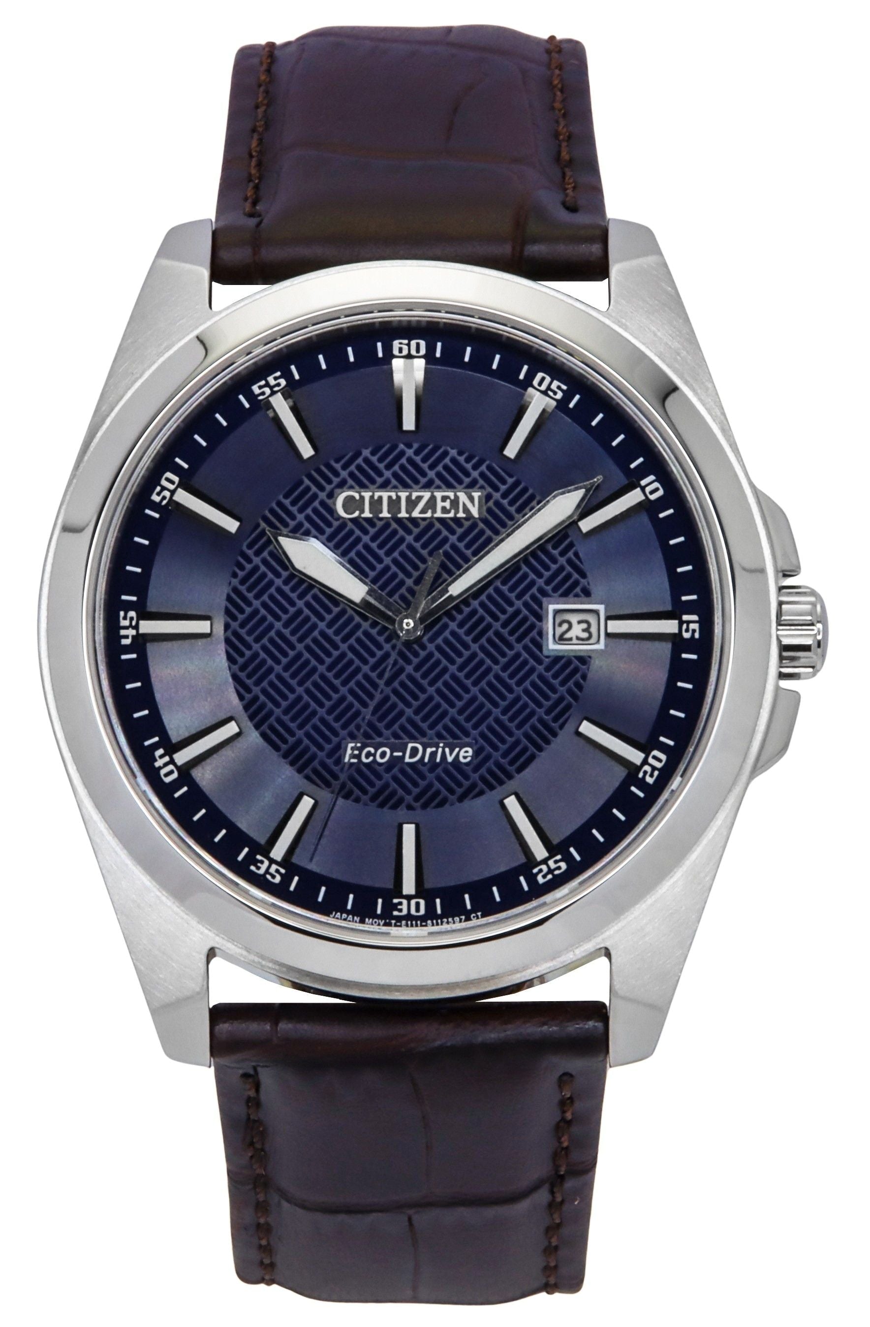 Citizen Eco - Drive Leather Strap Blue Dial BM7108 - 22L 100M Men's Watch - Prestige Stones