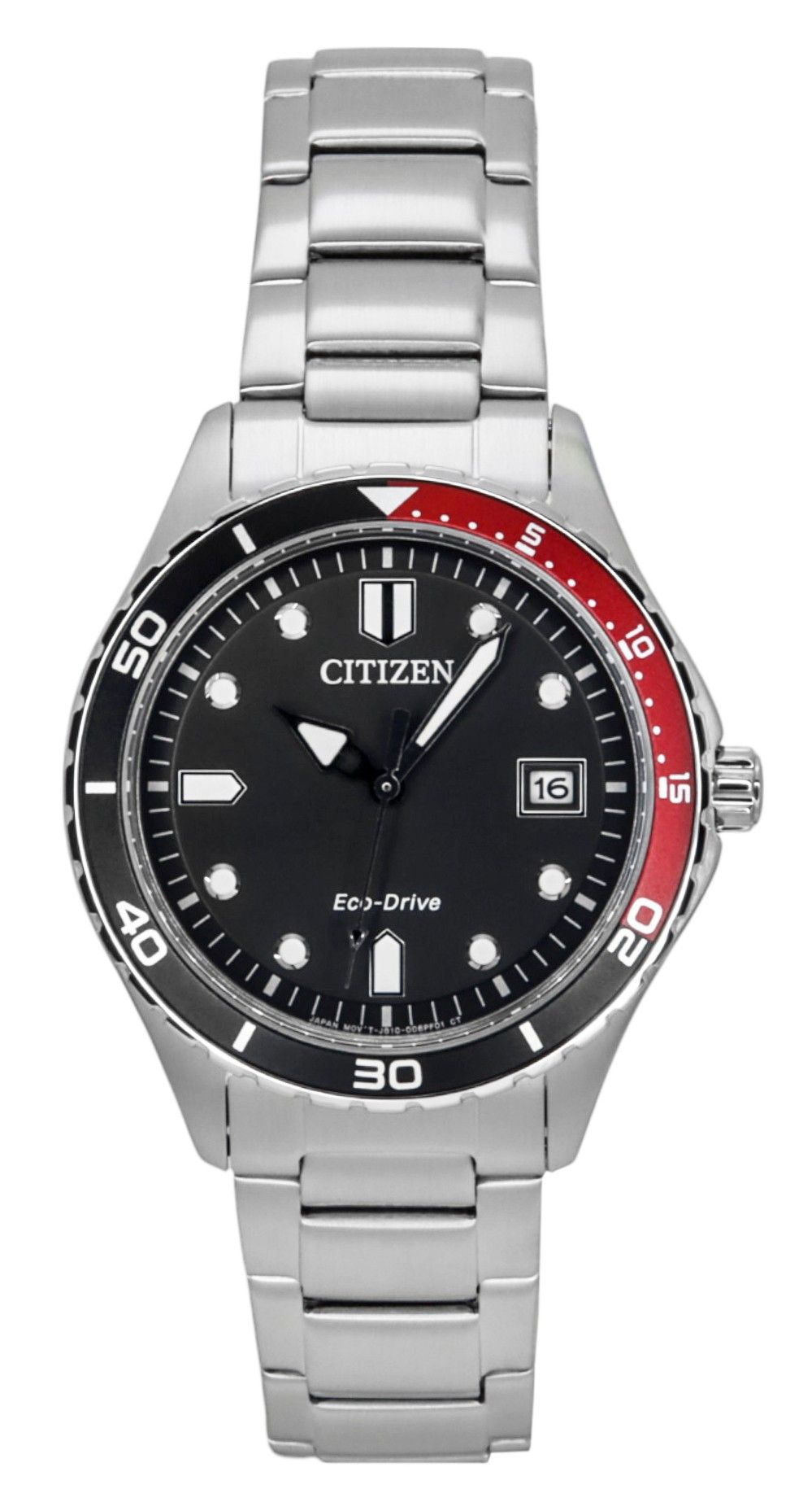 Citizen Eco - Drive Stainless Steel Black Dial AW1820 - 81E 100M Unisex Watch - Prestige Stones