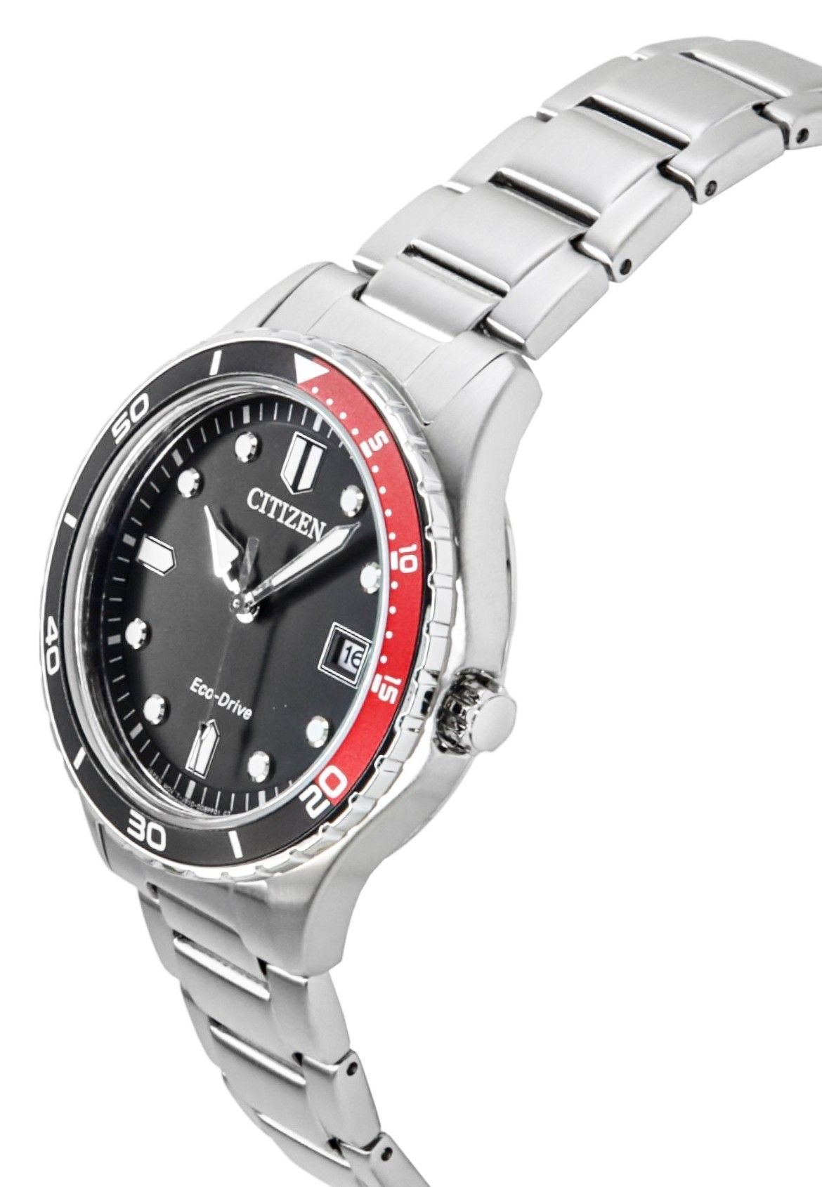 Citizen Eco - Drive Stainless Steel Black Dial AW1820 - 81E 100M Unisex Watch - Prestige Stones