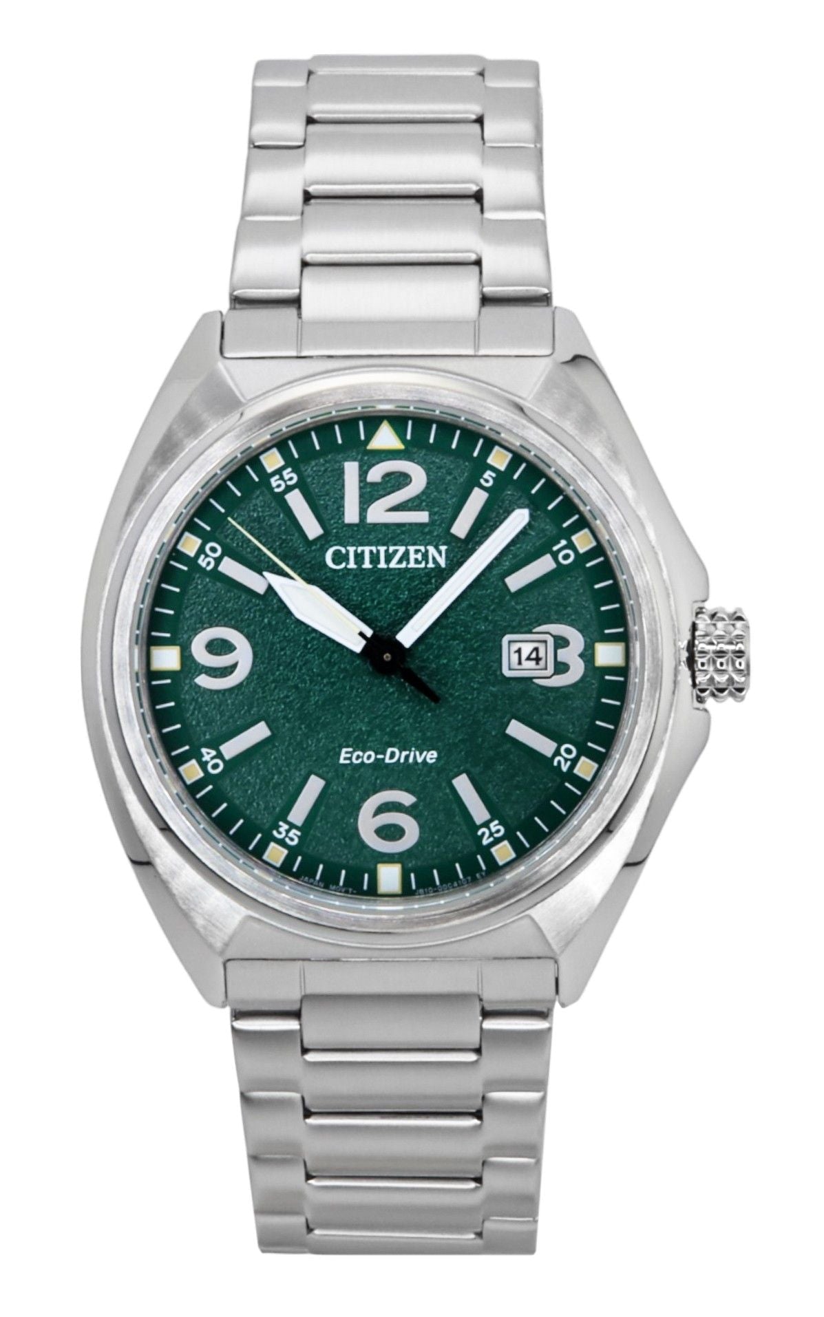 Citizen Eco - Drive Stainless Steel Green Dial AW1571 - 76X 100M Men's Watch - Prestige Stones
