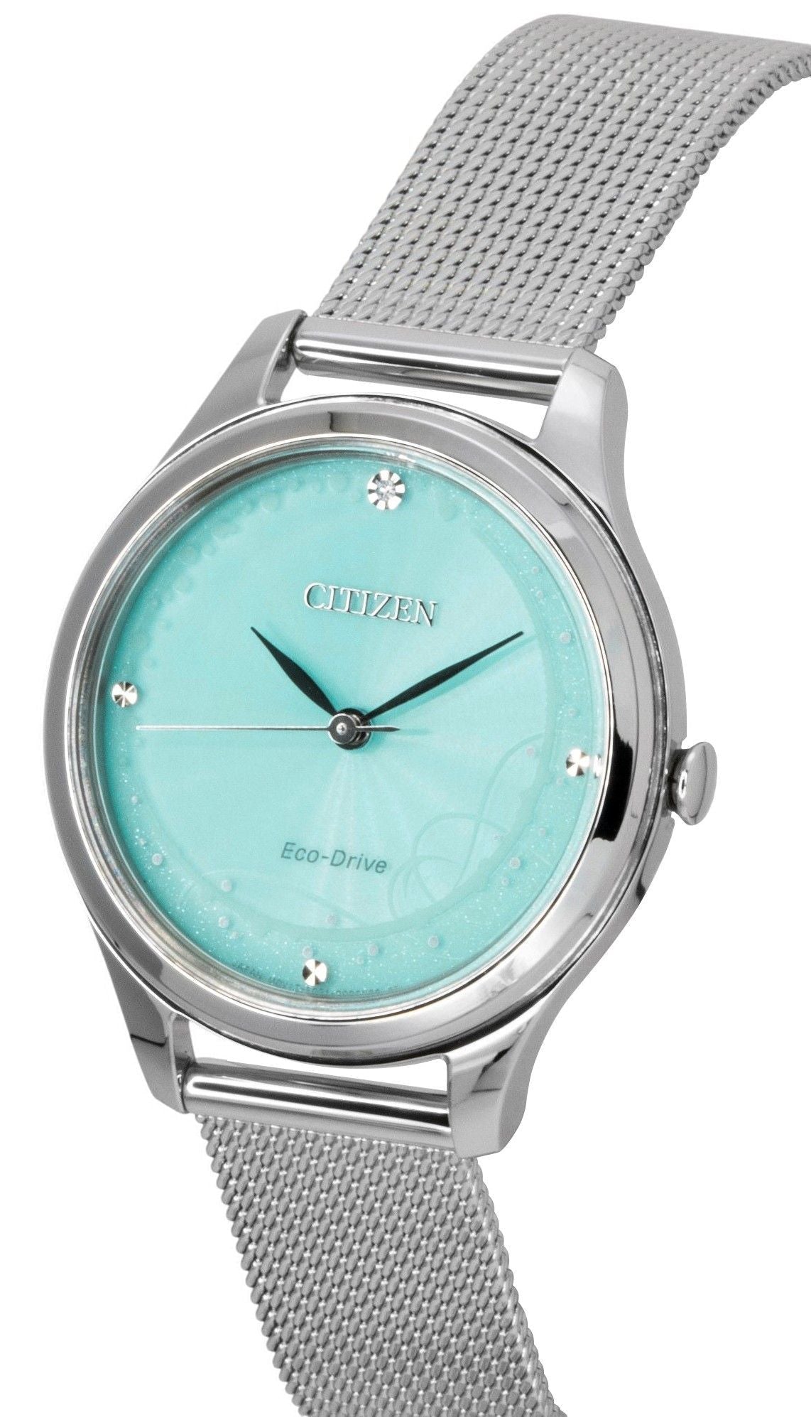 Citizen Eco - Drive Stainless Steel Mint Green Dial EM0501 - 89M Women's Watch - Prestige Stones