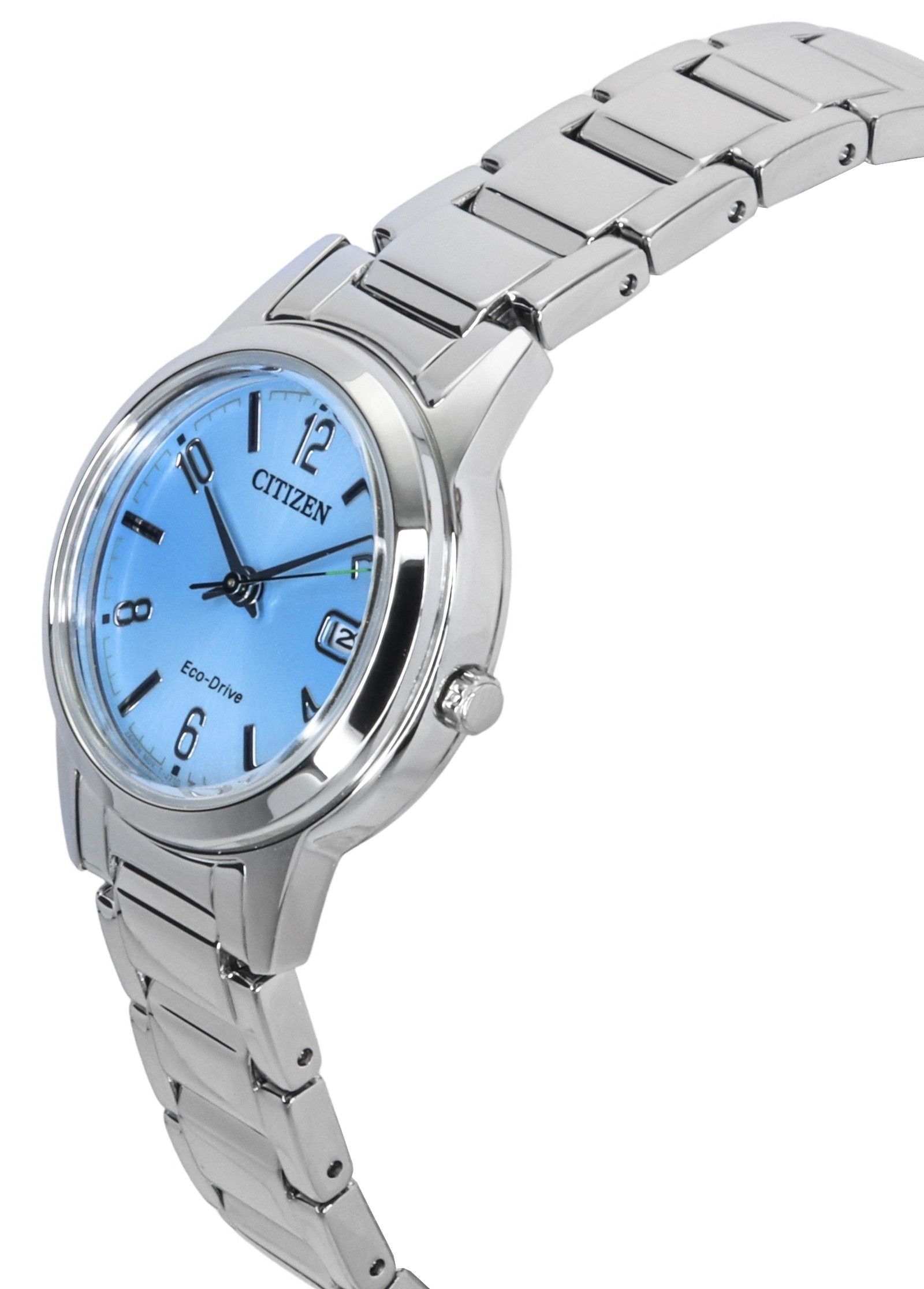 Citizen Elegance Stainless Steel Light Blue Dial Eco - Drive FE1241 - 71L Women's Watch - Prestige Stones