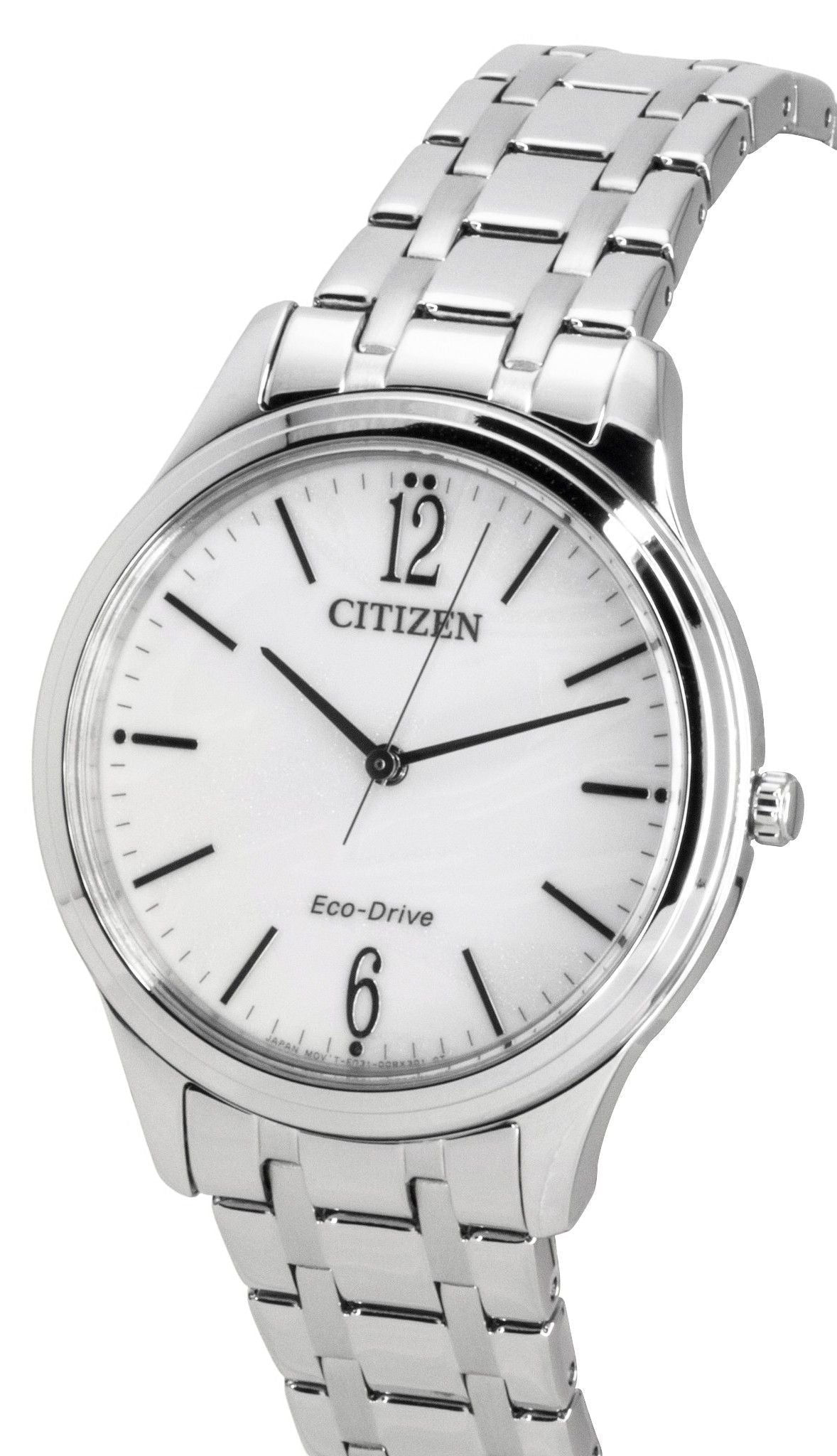 Citizen Elegance Stainless Steel White Dial Eco - Drive EM0411 - 71A Women's Watch - Prestige Stones