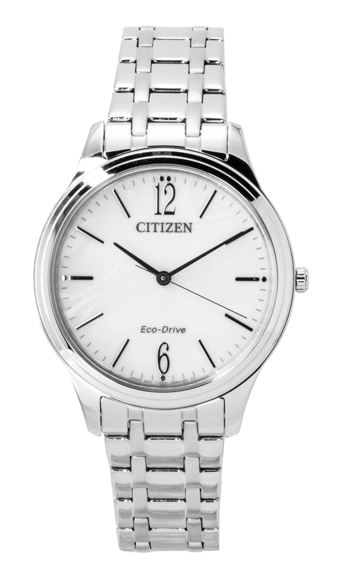 Citizen Elegance Stainless Steel White Dial Eco - Drive EM0411 - 71A Women's Watch - Prestige Stones