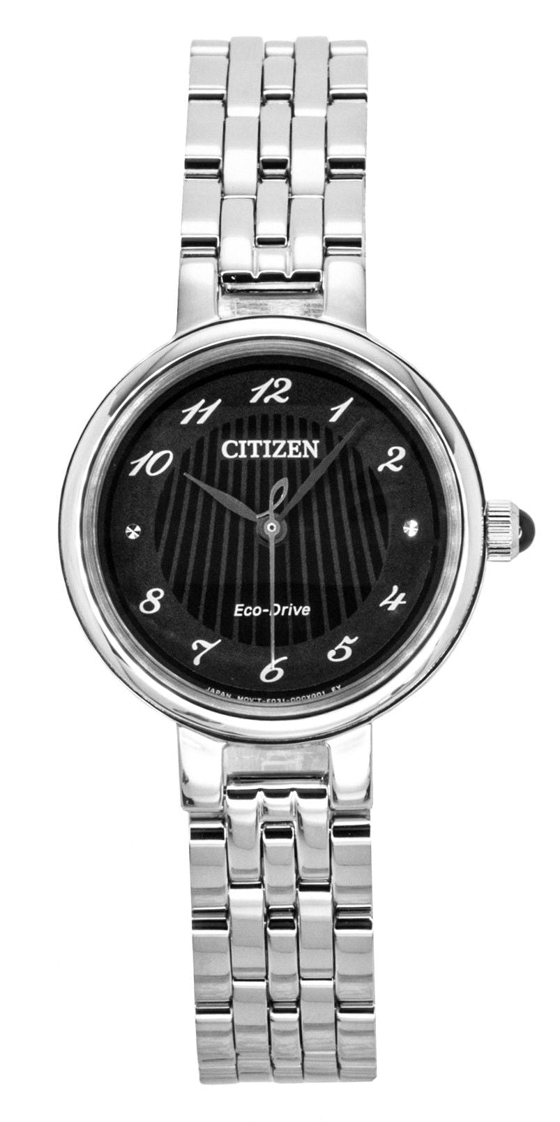Citizen L Classic Stainless Steel Black Dial Eco - Drive EM0990 - 81E Women's Watch - Prestige Stones