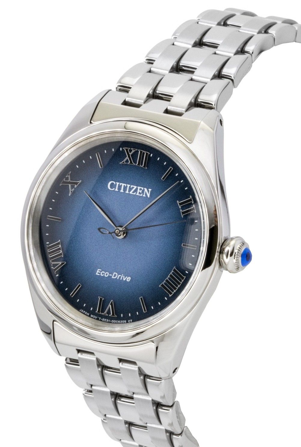 Citizen L Classic Stainless Steel Blue Dial Eco - Drive EM1140 - 80L Women's Watch - Prestige Stones
