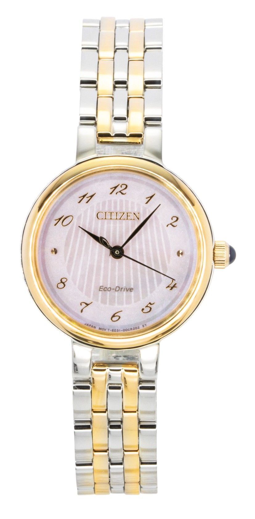 Citizen L Classic Two Tone Stainless Steel Mother Of Pearl Dial Eco - Drive EM0996 - 84Y Women's Watch - Prestige Stones