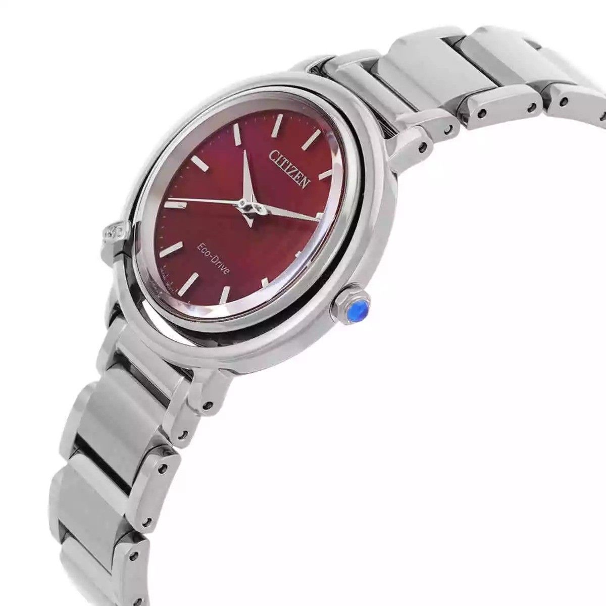 Citizen L Eco - Drive Stainless Steel Red Dial EM1090 - 78X Women's Watch - Prestige Stones