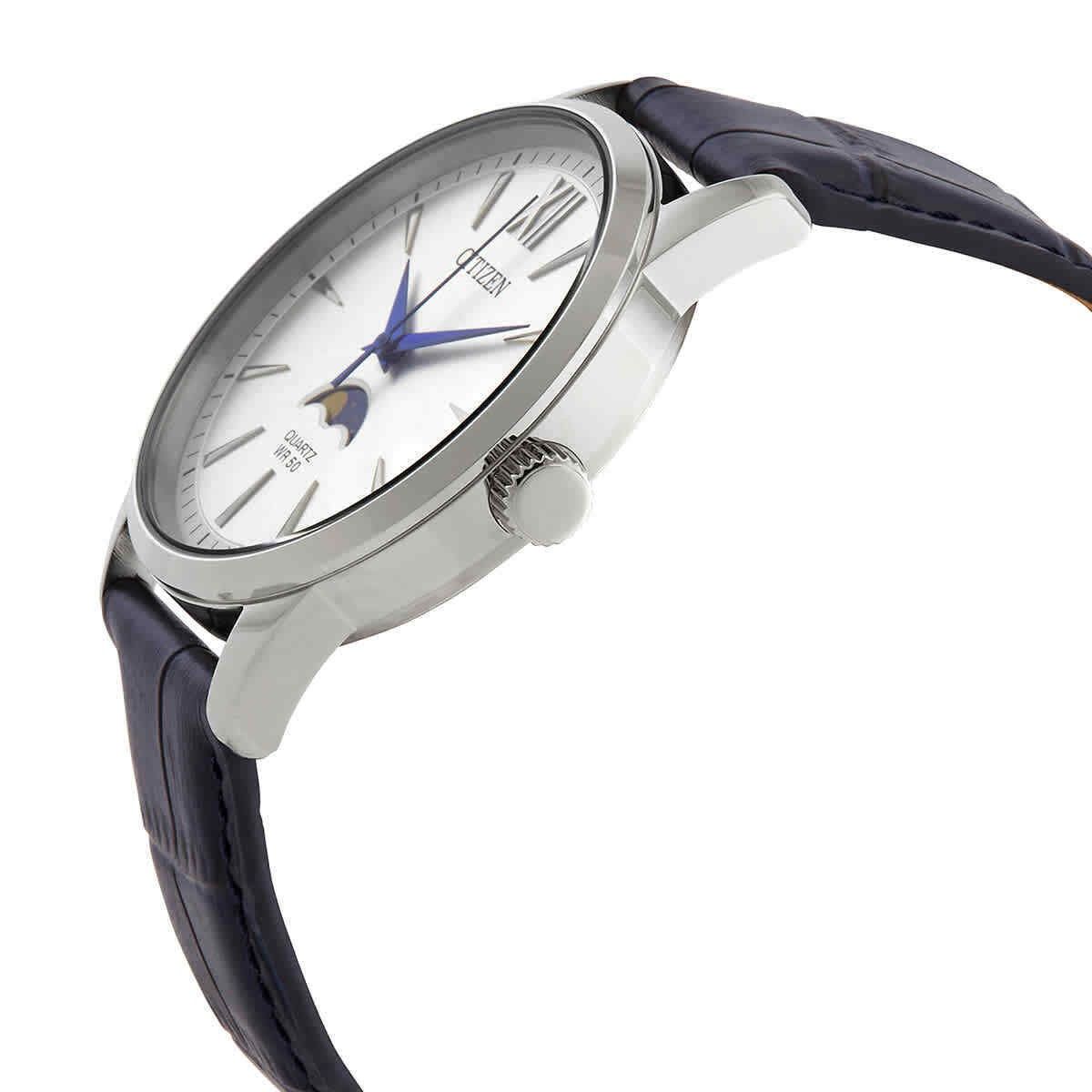 Citizen Moonphase Silver Dial Quartz AK5000 - 03A Men's Watch - Prestige Stones