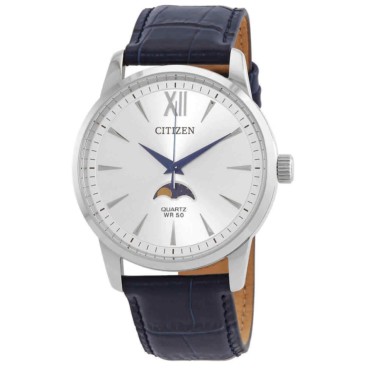 Citizen Moonphase Silver Dial Quartz AK5000 - 03A Men's Watch - Prestige Stones