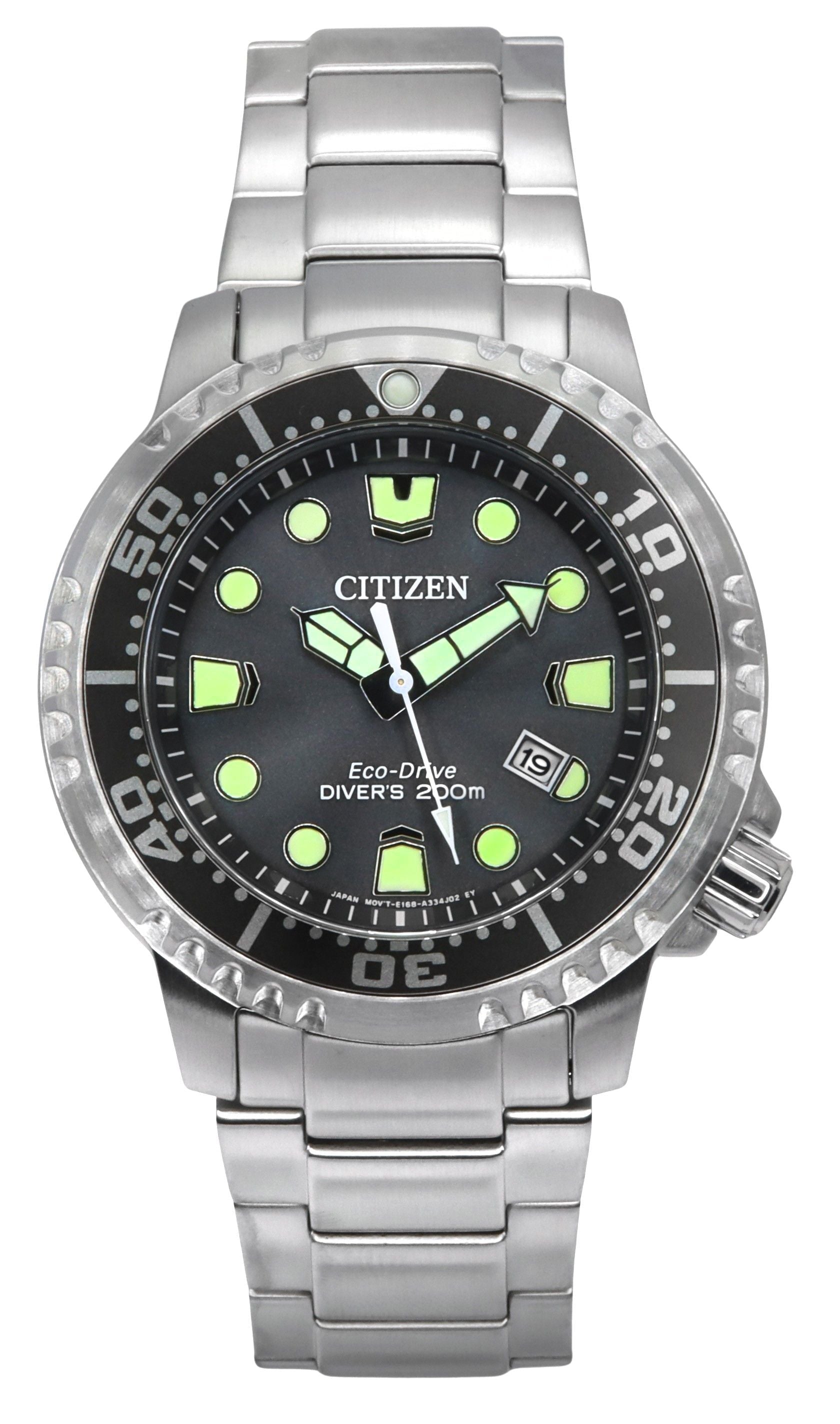 Citizen Promaster Dive Eco - Drive Stainless Steel Grey Dial Diver's BN0167 - 50H 200M Men's Watch - Prestige Stones