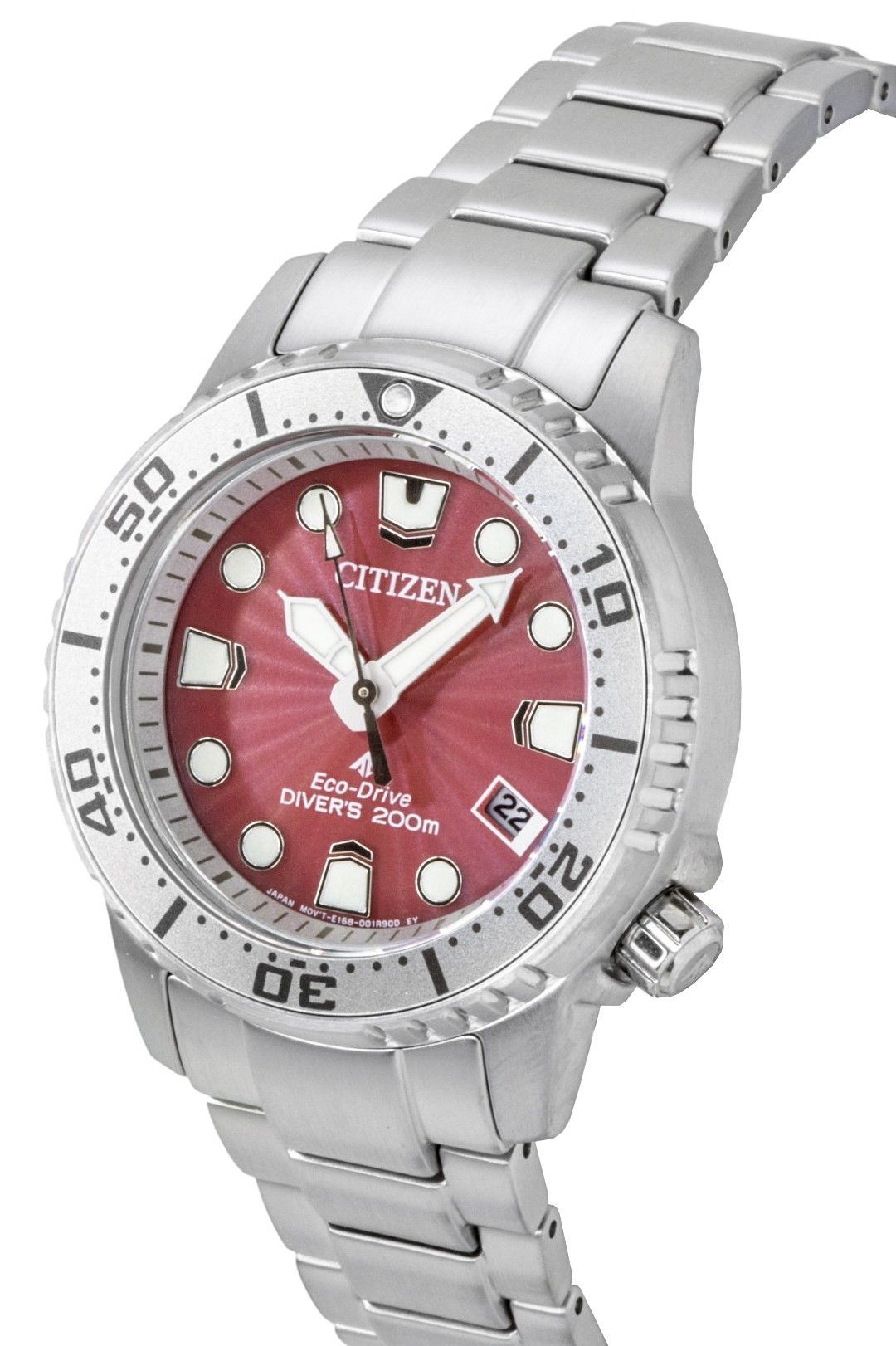 Citizen Promaster Dive Stainless Steel Red Dial Eco - Drive EO2027 - 50Z 200M Women's Watch - Prestige Stones