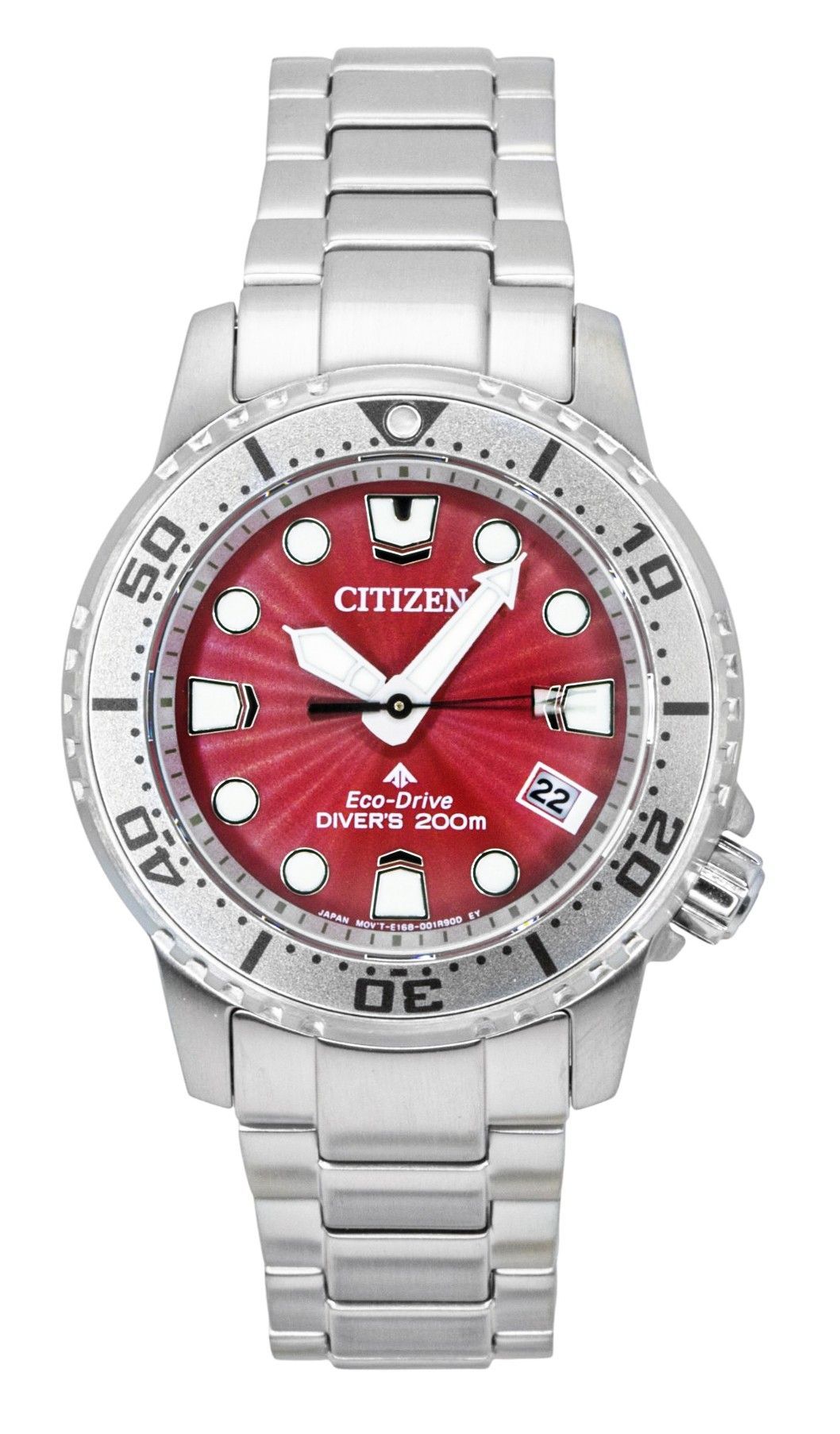 Citizen Promaster Dive Stainless Steel Red Dial Eco - Drive EO2027 - 50Z 200M Women's Watch - Prestige Stones