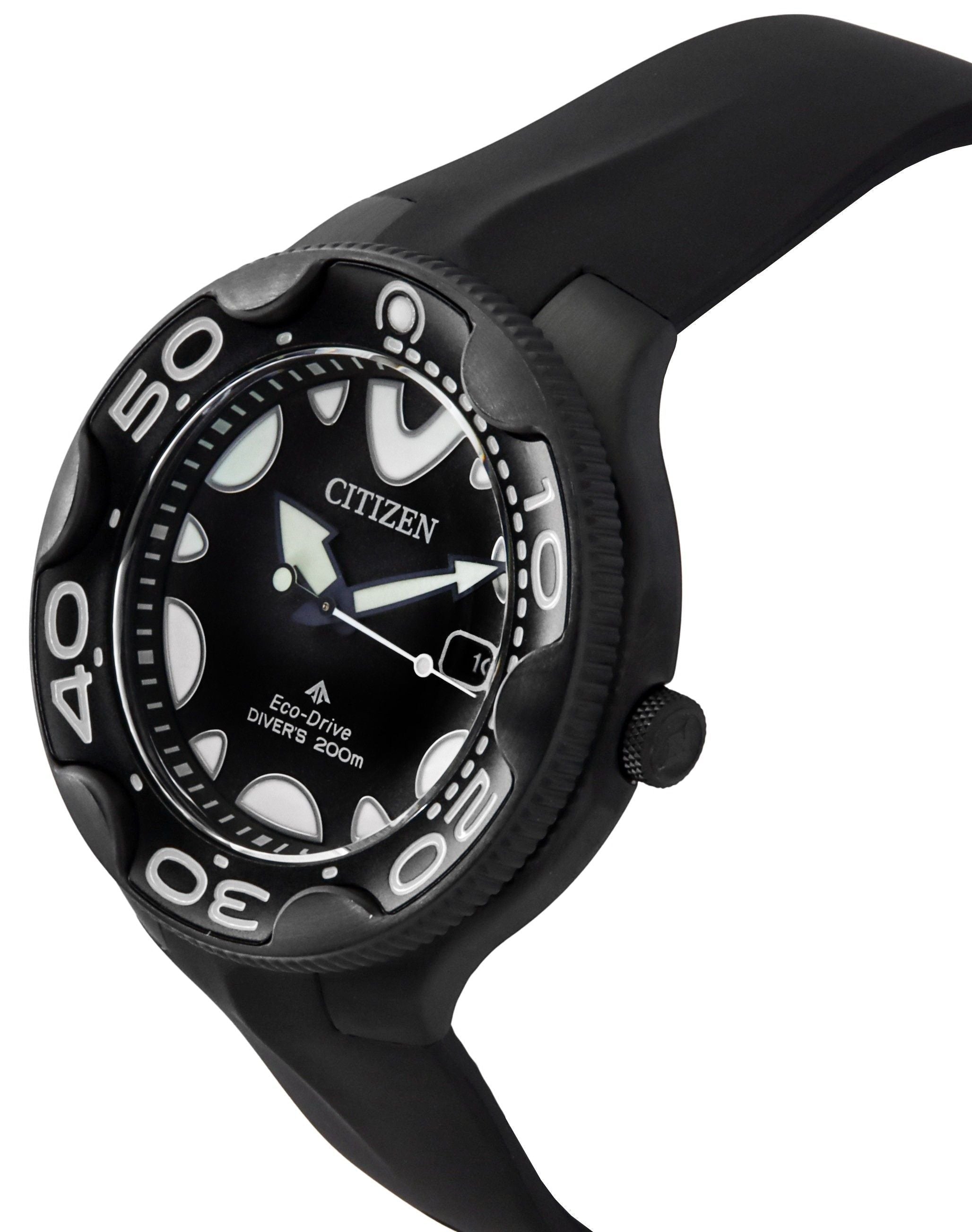Citizen Promaster Eco - Drive Orca Polyurethane Strap Black Dial Diver's BN0235 - 01E 200M Men's Watch - Prestige Stones