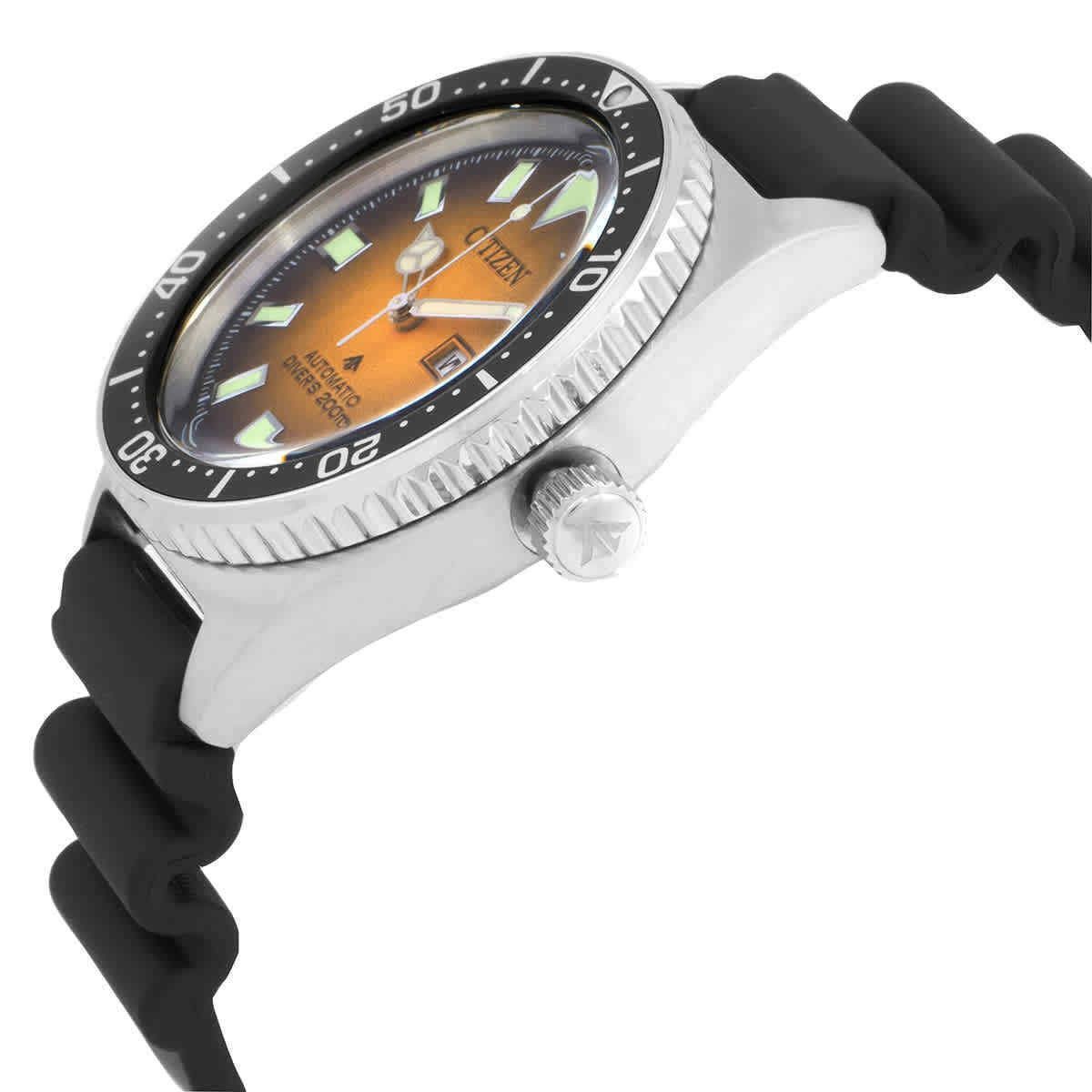 Citizen Promaster Marine Rubber Strap Orange Dial Automatic Diver's NY0120 - 01Z 200M Men's Watch - Prestige Stones