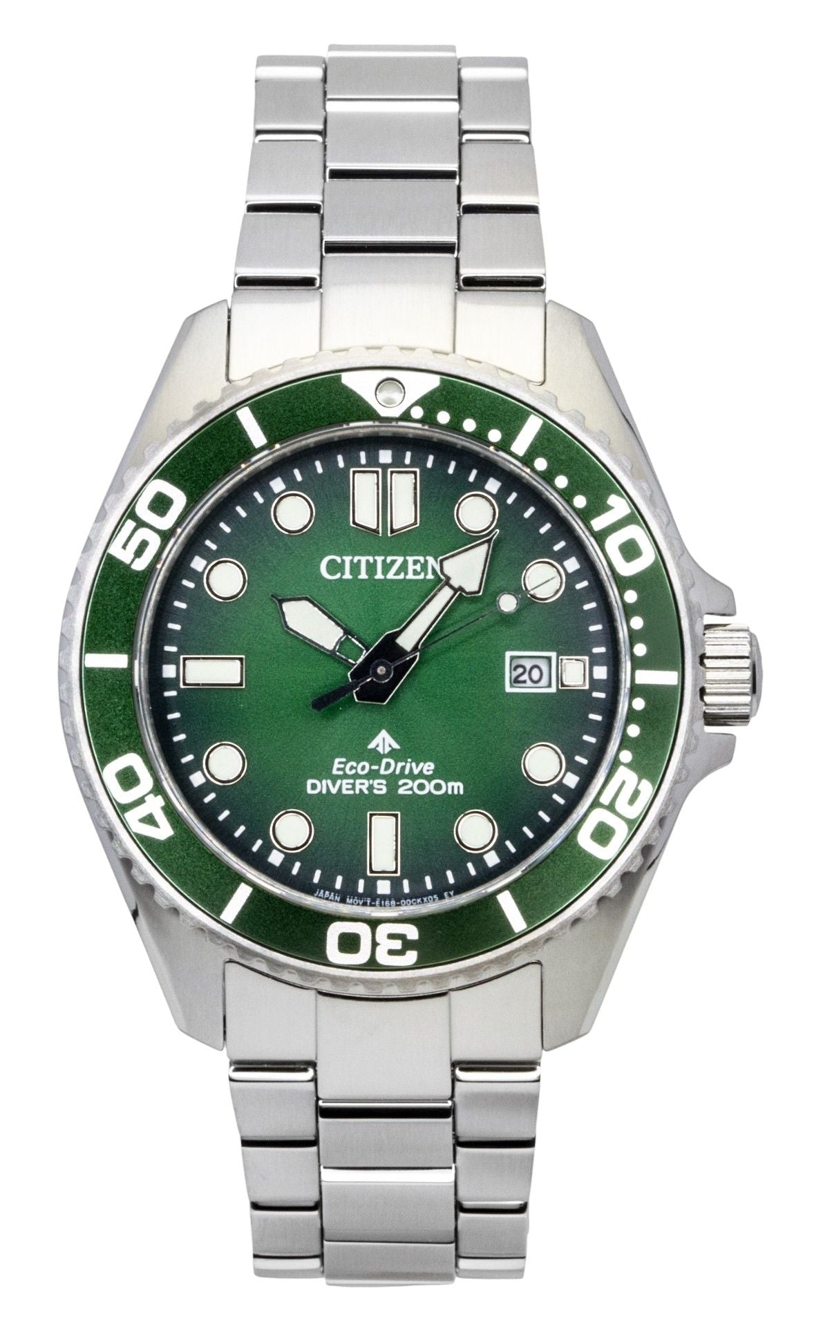 Citizen Promaster Marine Stainless Steel Green Dial Eco - Drive Diver's BN0269 - 50W 200M Men's Watch - Prestige Stones