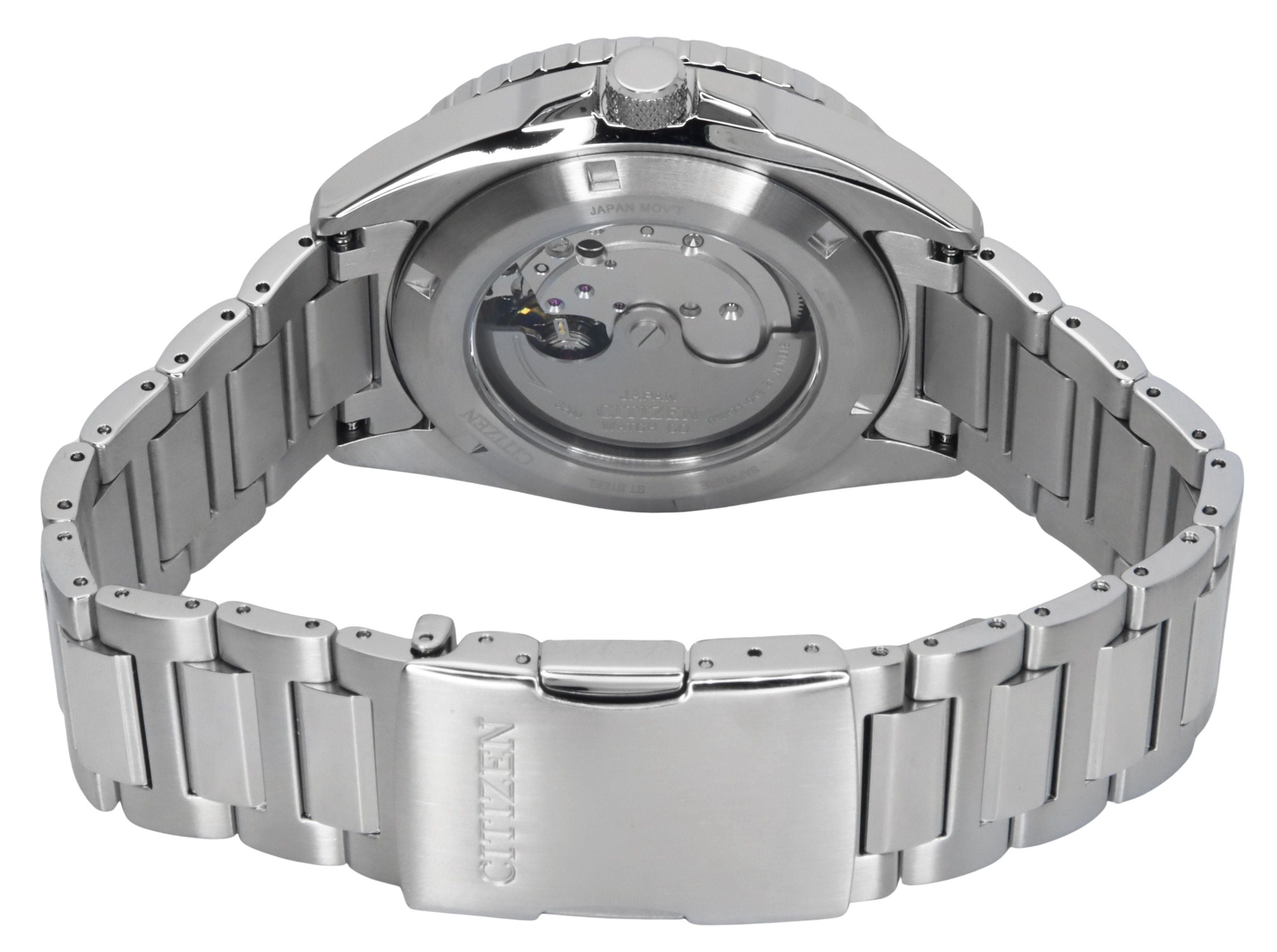Citizen Sport Stainless Steel Black Dial Automatic NH7531 - 50E 100M Men's Watch - Prestige Stones