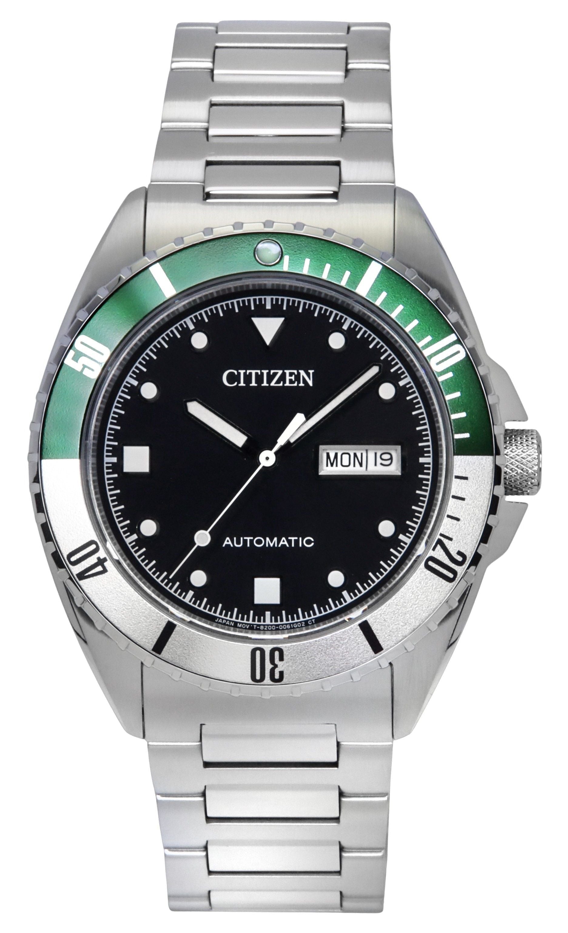 Citizen Sport Stainless Steel Black Dial Automatic NH7531 - 50E 100M Men's Watch - Prestige Stones