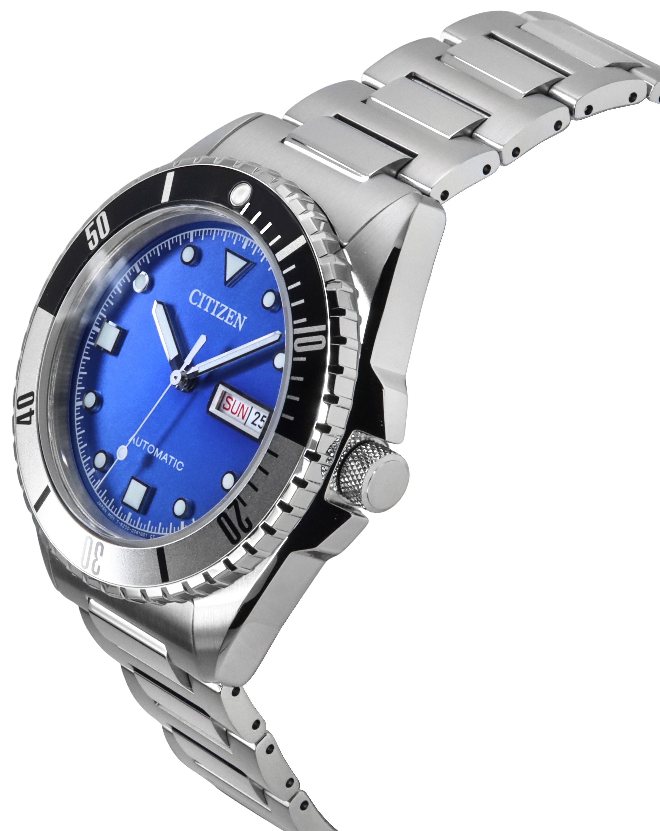 Citizen Sport Stainless Steel Blue Dial Automatic NH7530 - 52M 100M Men's Watch - Prestige Stones