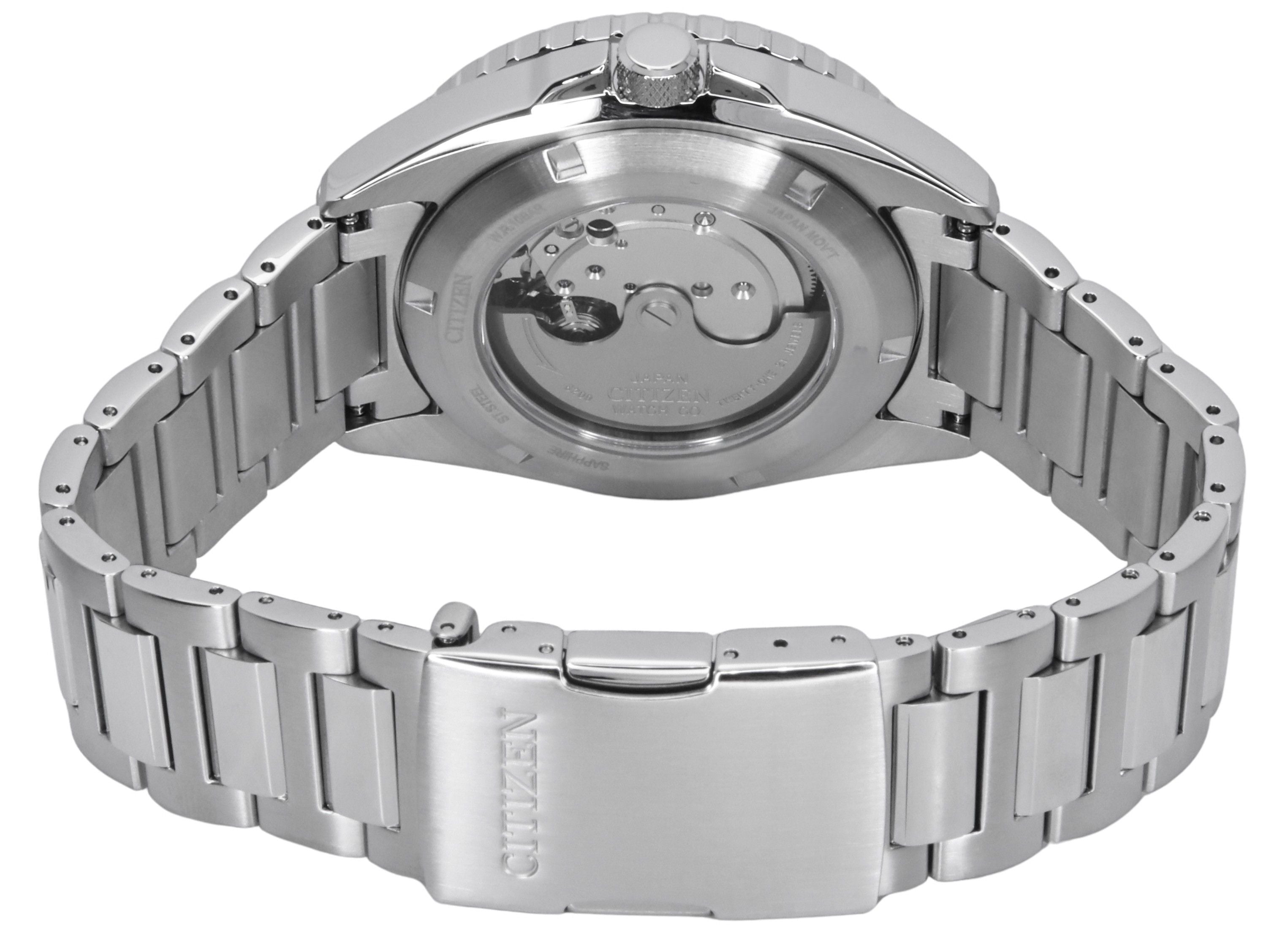 Citizen Sport Stainless Steel Light Blue Dial Automatic NH7530 - 52L 100M Men's Watch - Prestige Stones