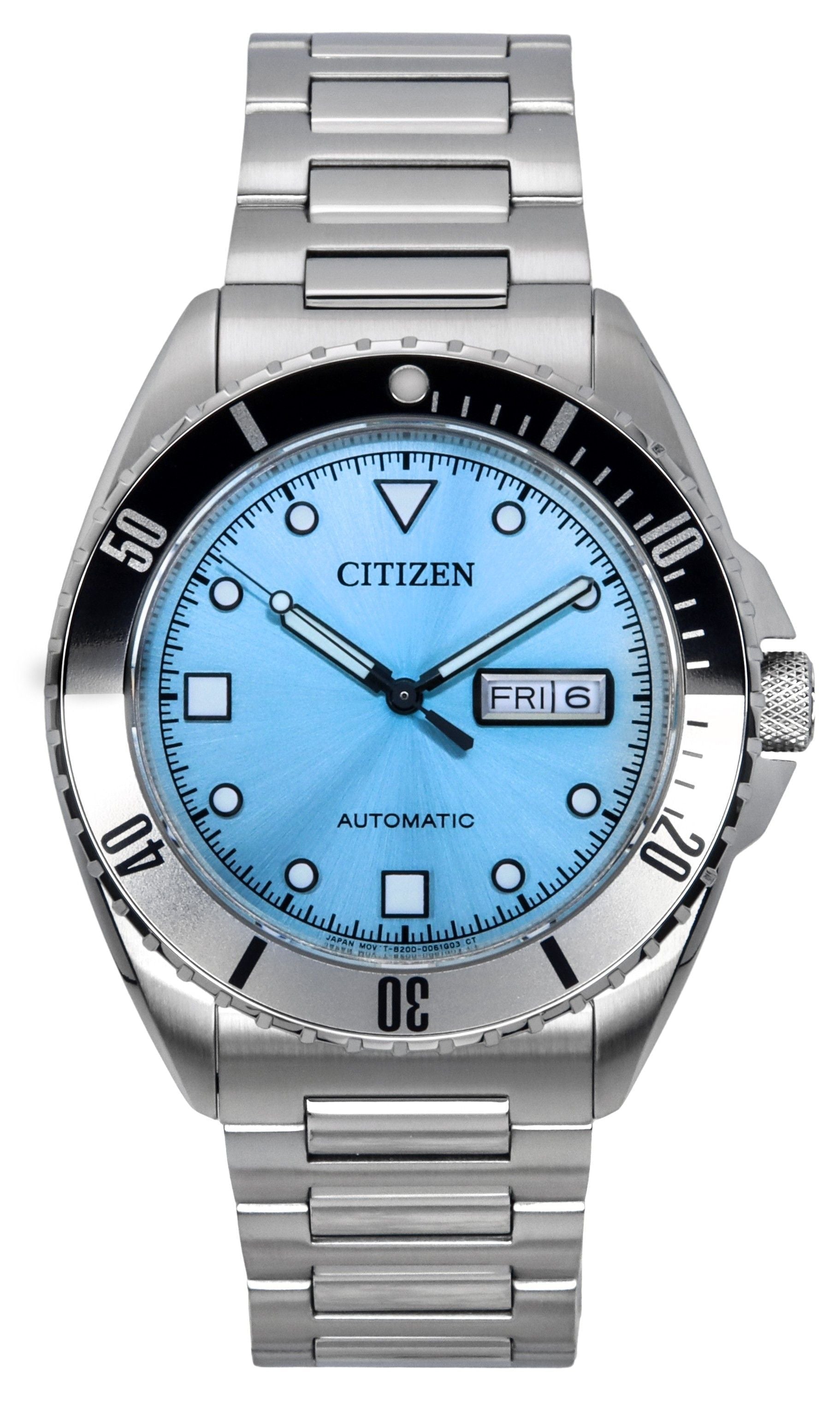 Citizen Sport Stainless Steel Light Blue Dial Automatic NH7530 - 52L 100M Men's Watch - Prestige Stones