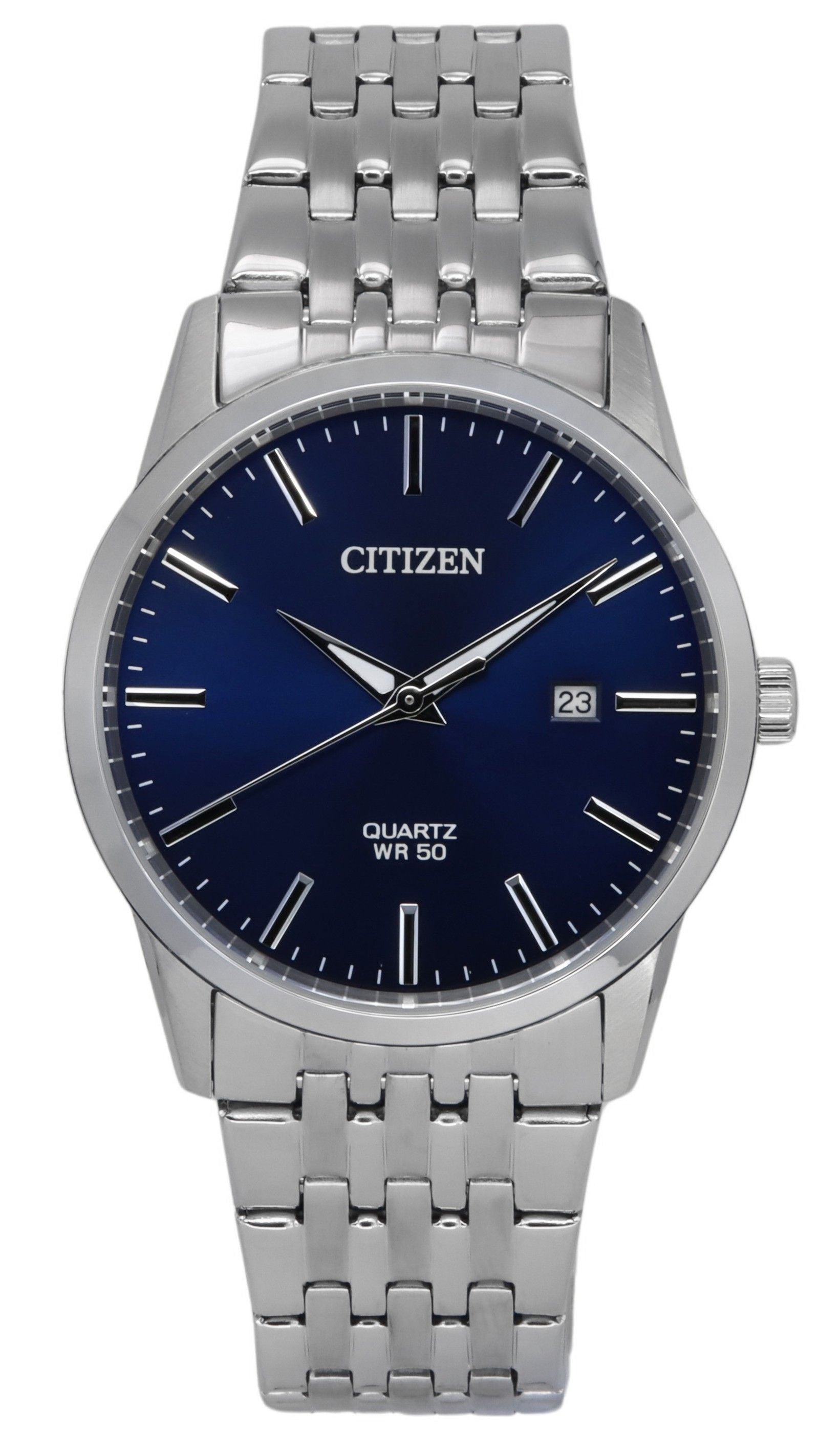 Citizen Stainless Steel Bracelet Midnight Blue Dial Quartz BI5000 - 87L Men's Watch - Prestige Stones