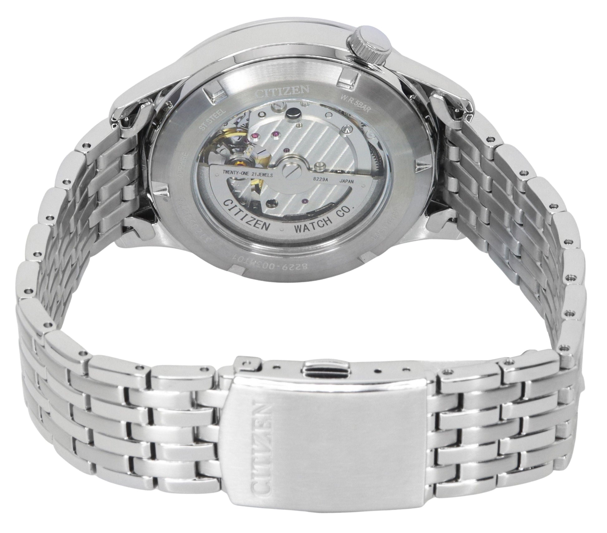 Citizen Stainless Steel Open Heart Silver Dial Automatic NH9130 - 84A Men's Watch - Prestige Stones