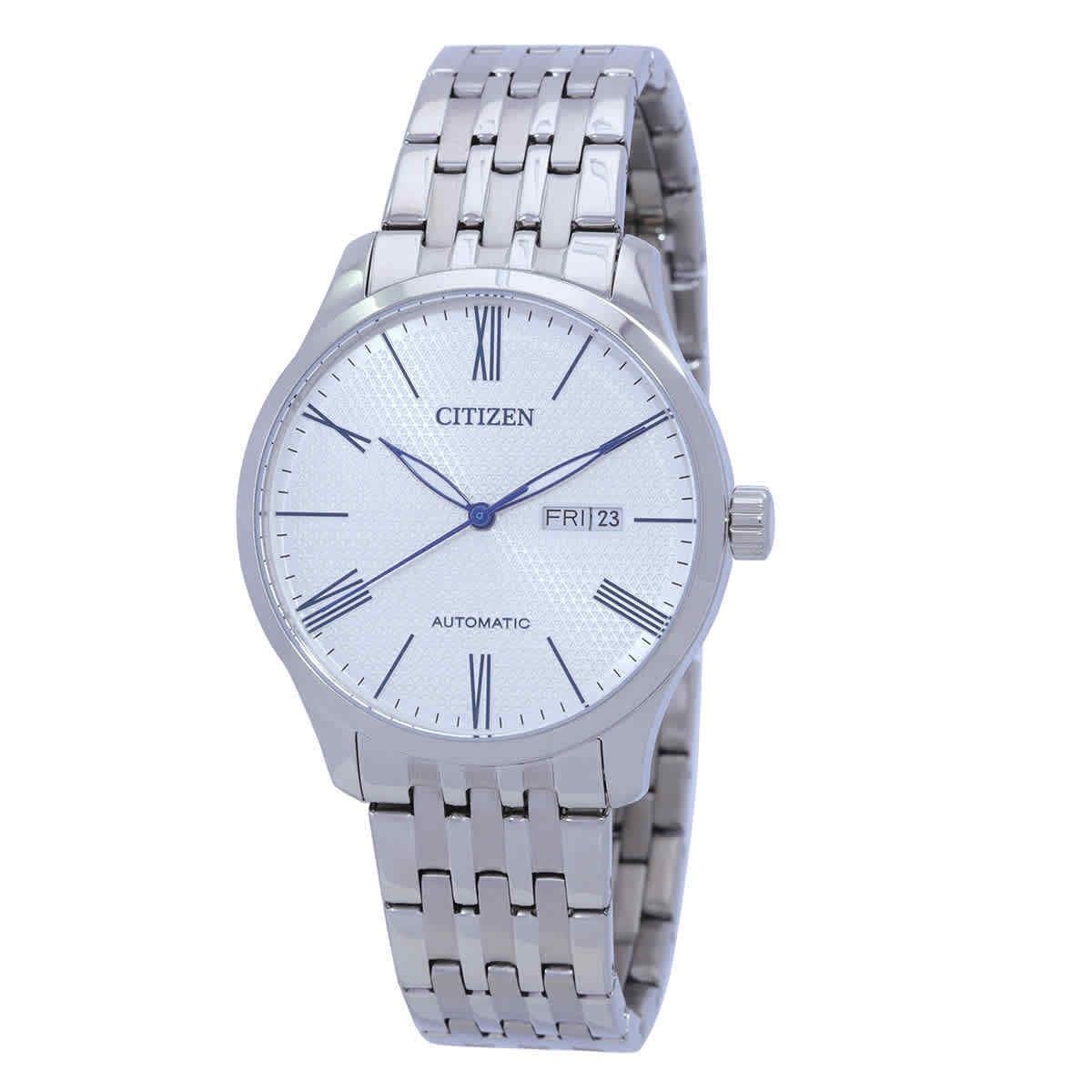 Citizen Stainless Steel White Dial Automatic NH8350 - 59B Men's Watch - Prestige Stones
