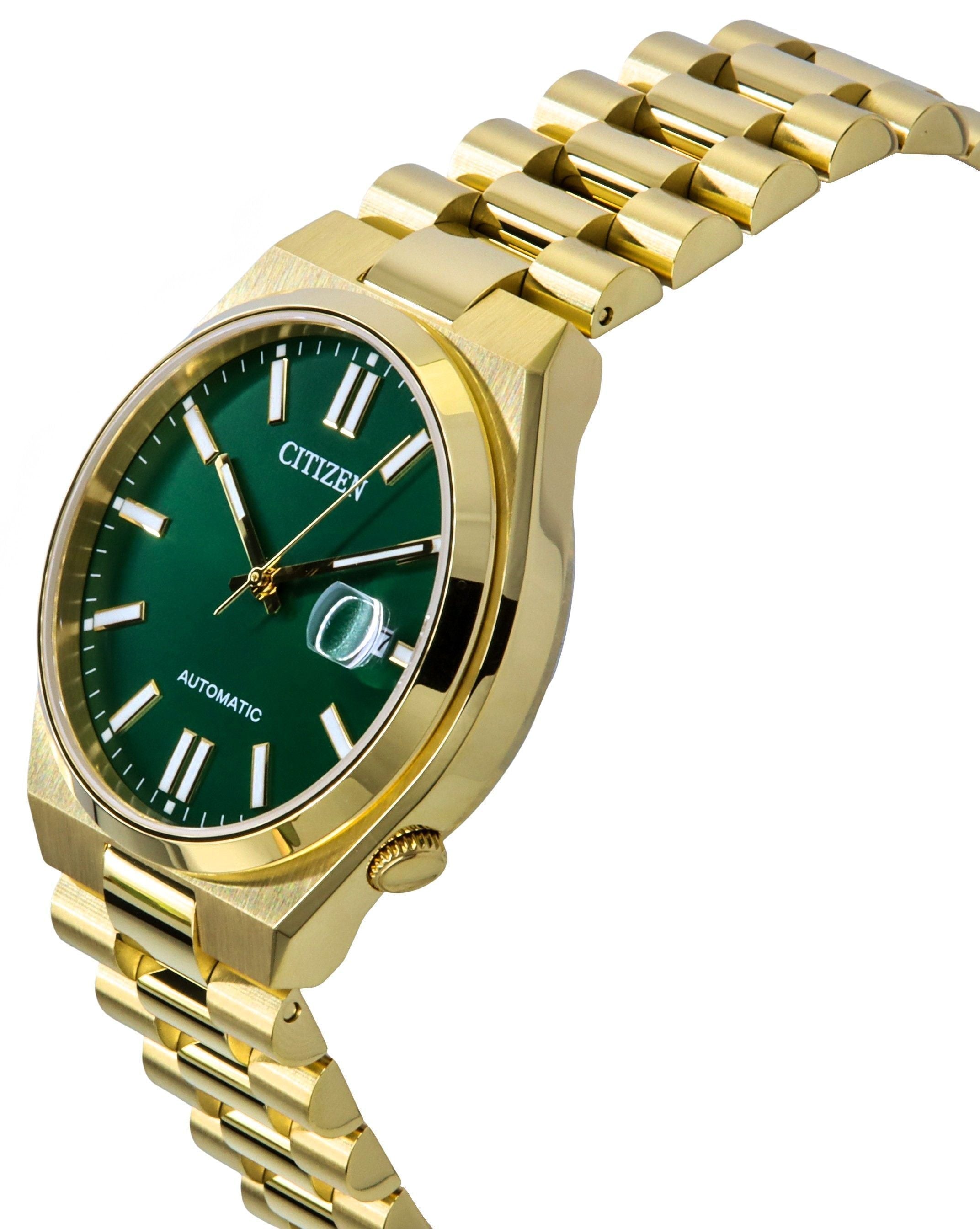 Citizen Tsuyosa Gold Tone Stainless Steel Green Dial Automatic NJ0152 - 51X Men's Watch - Prestige Stones