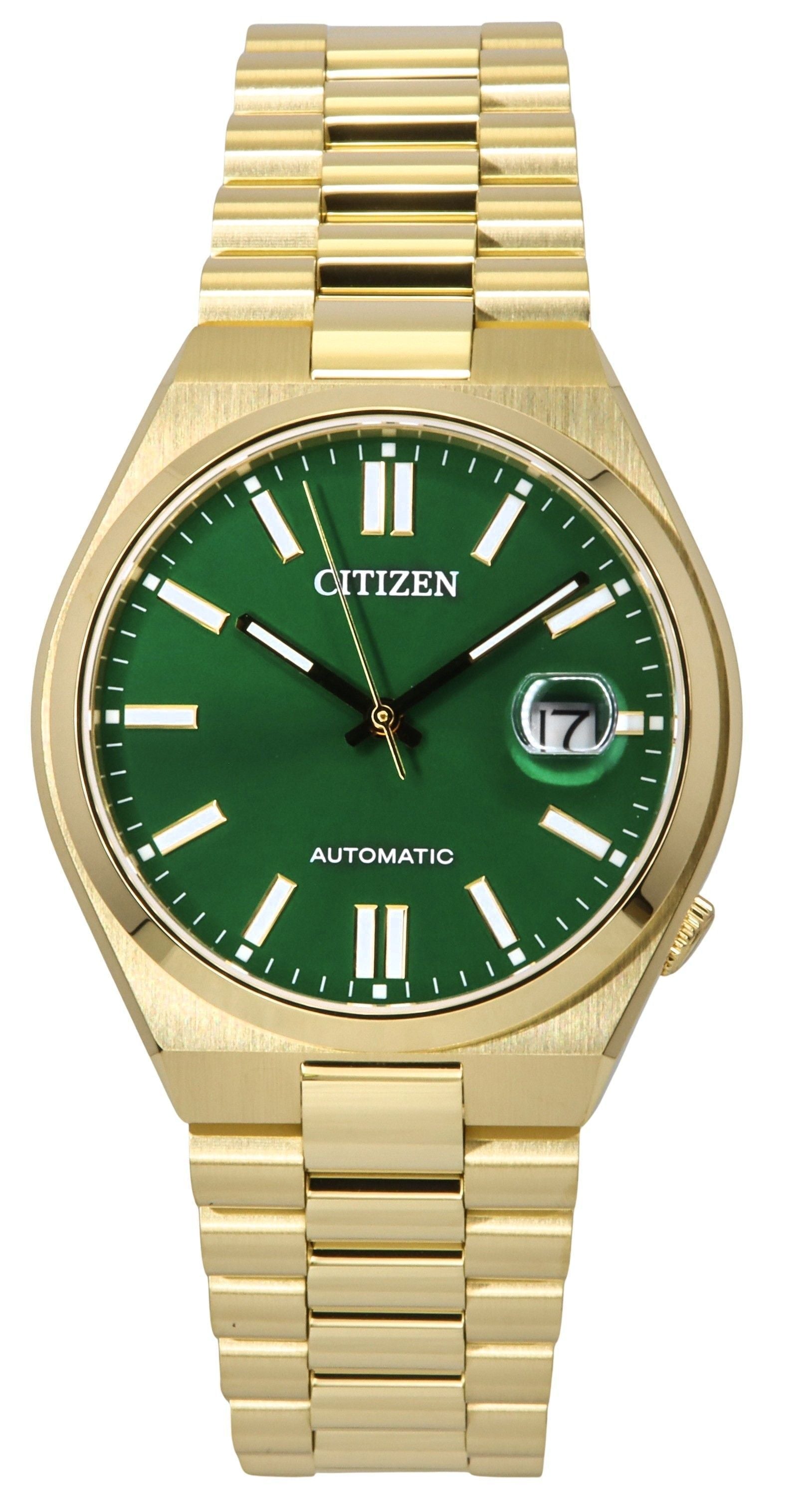 Citizen Tsuyosa Gold Tone Stainless Steel Green Dial Automatic NJ0152 - 51X Men's Watch - Prestige Stones