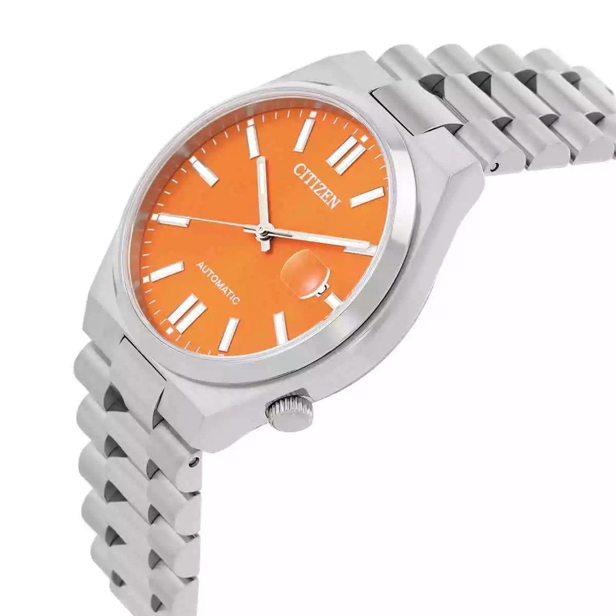 Citizen Tsuyosa Stainless Steel Orange Dial Automatic NJ0151 - 88Z Men's Watch - Prestige Stones