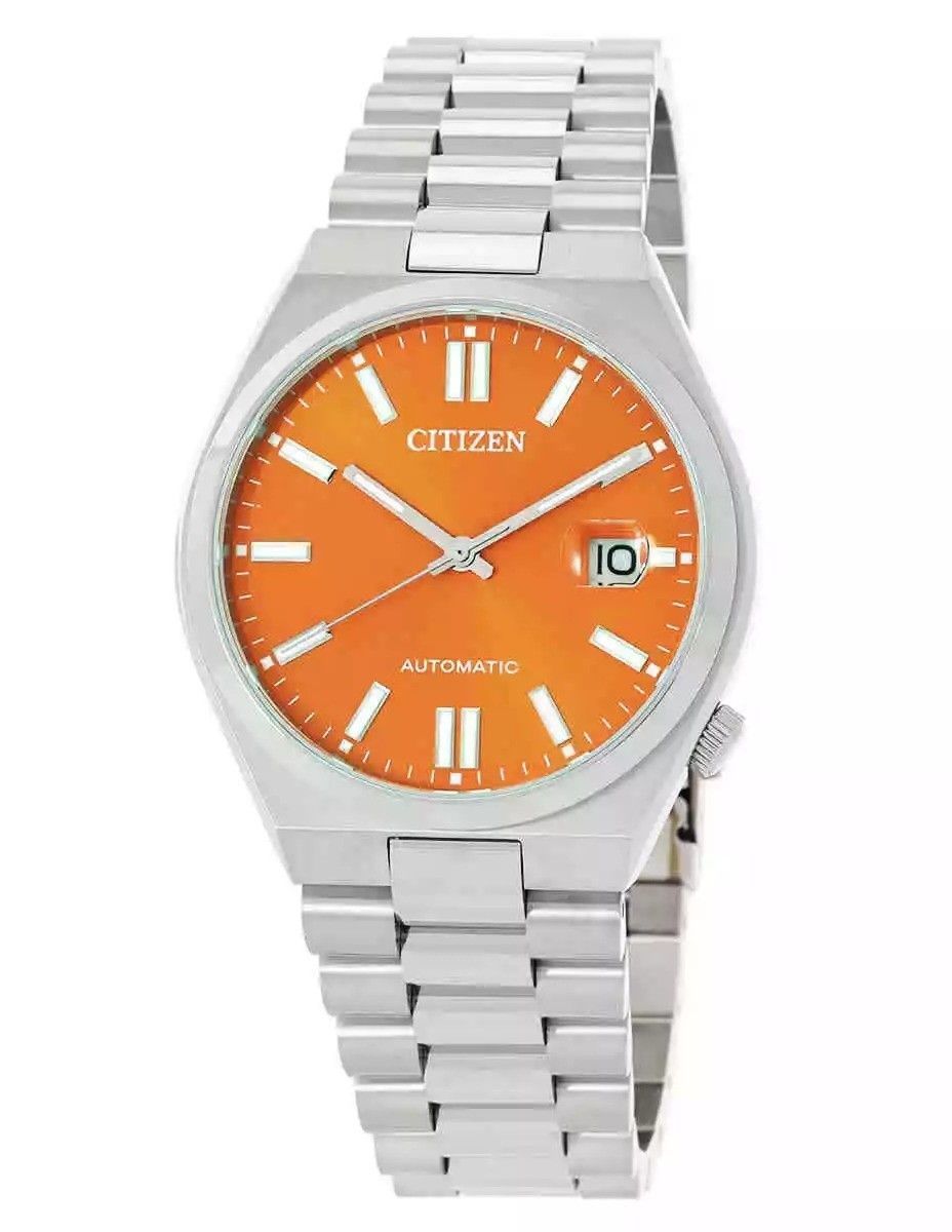 Citizen Tsuyosa Stainless Steel Orange Dial Automatic NJ0151 - 88Z Men's Watch - Prestige Stones
