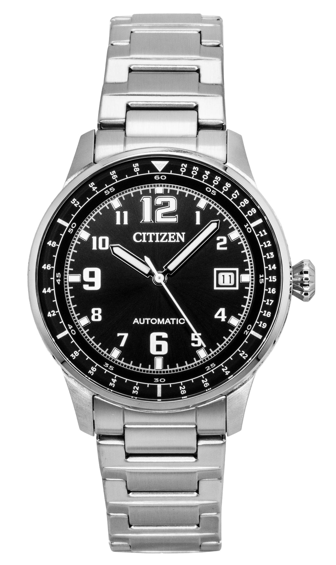 Citizen Urban Military Stainless Steel Black Dial Automatic NJ0190 - 51E 100M Men's Watch - Prestige Stones
