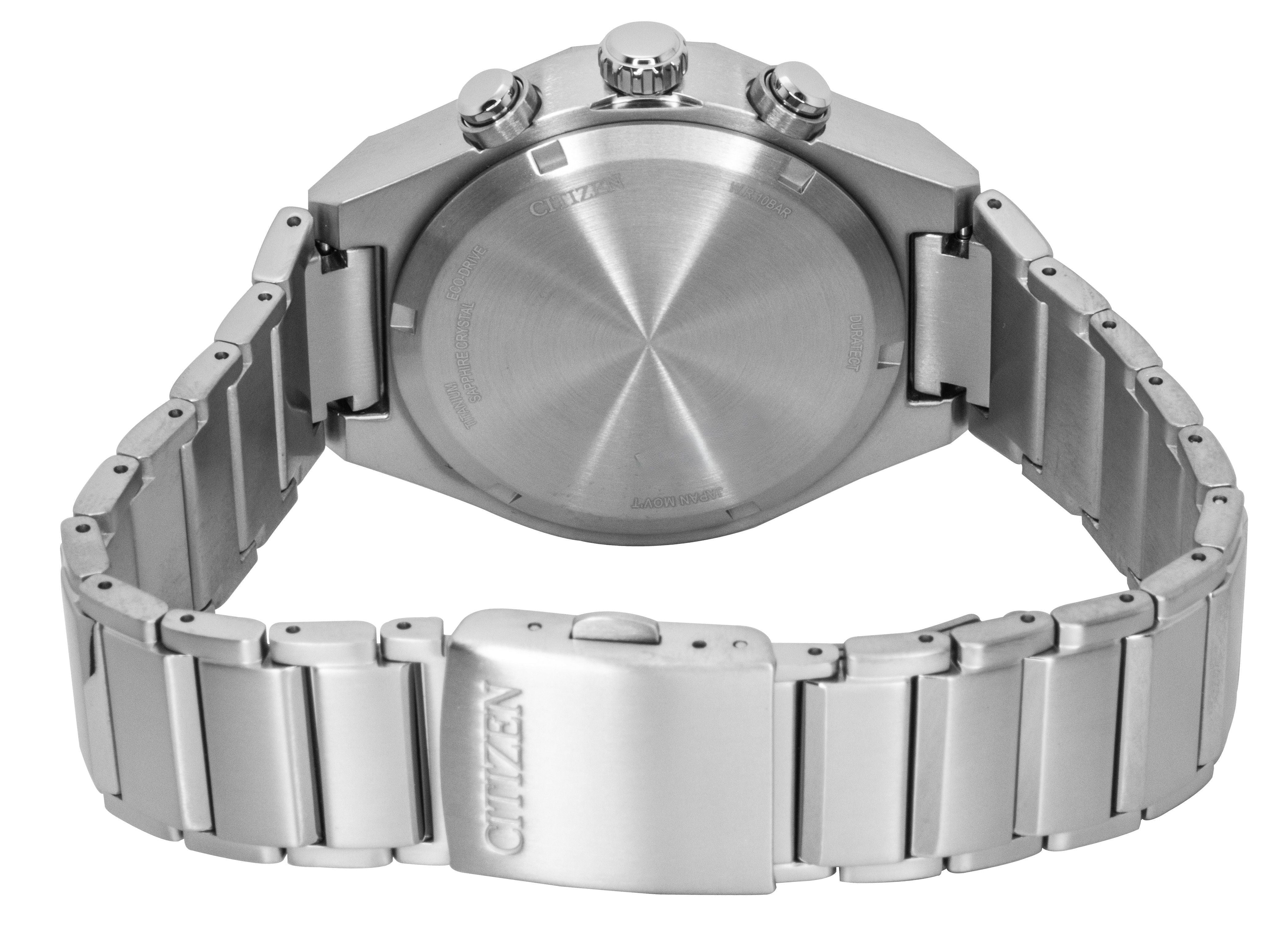 Citizen Zenshin Senkei Chronograph Super Titanium Black Dial Eco - Drive CA4690 - 51E 100M Men's Watch - Prestige Stones