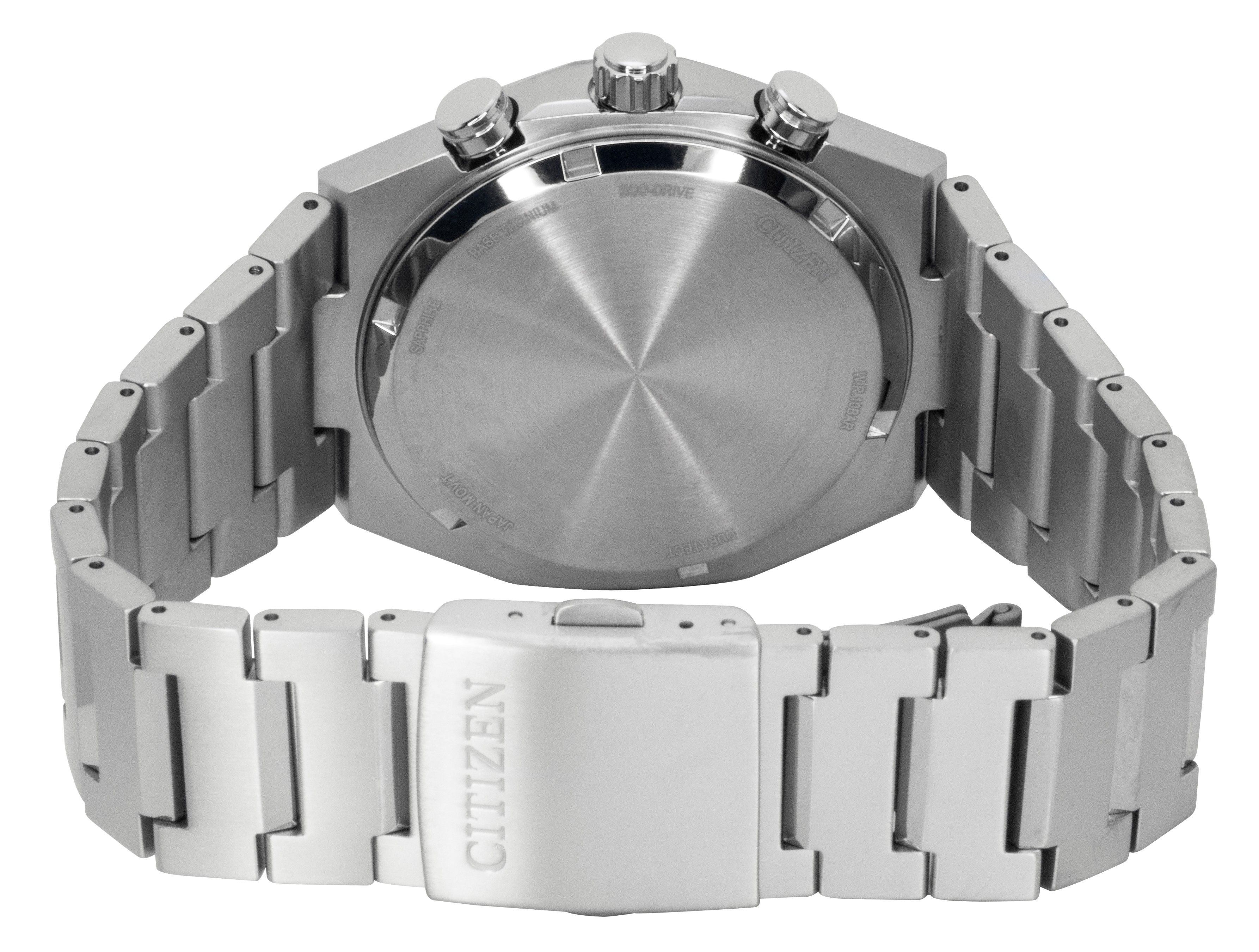 Citizen Zenshin Super Titanium Chronograph Green Dial Eco - Drive CA4610 - 85X 100M Men's Watch - Prestige Stones