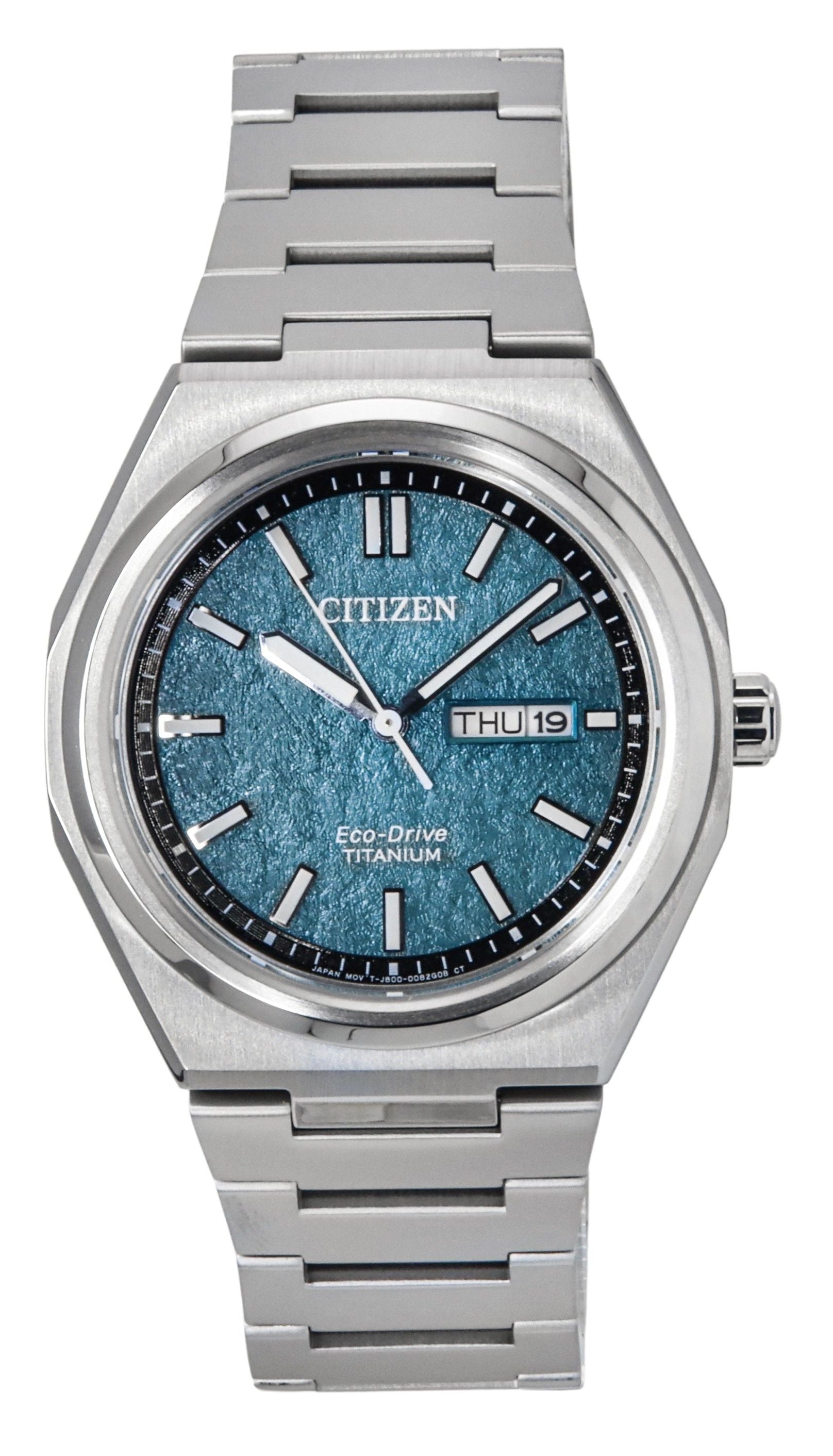 Citizen Zenshin Super Titanium Green Dial Eco - Drive AW0130 - 85X 100M Men's Watch - Prestige Stones